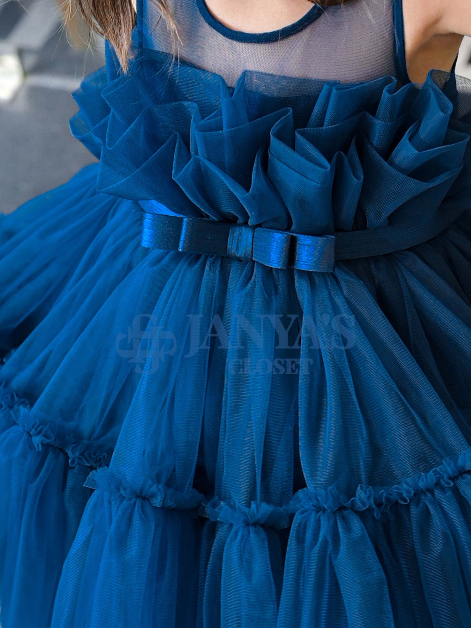Sample Teal Blue Tiana Dress With Hair Pin *