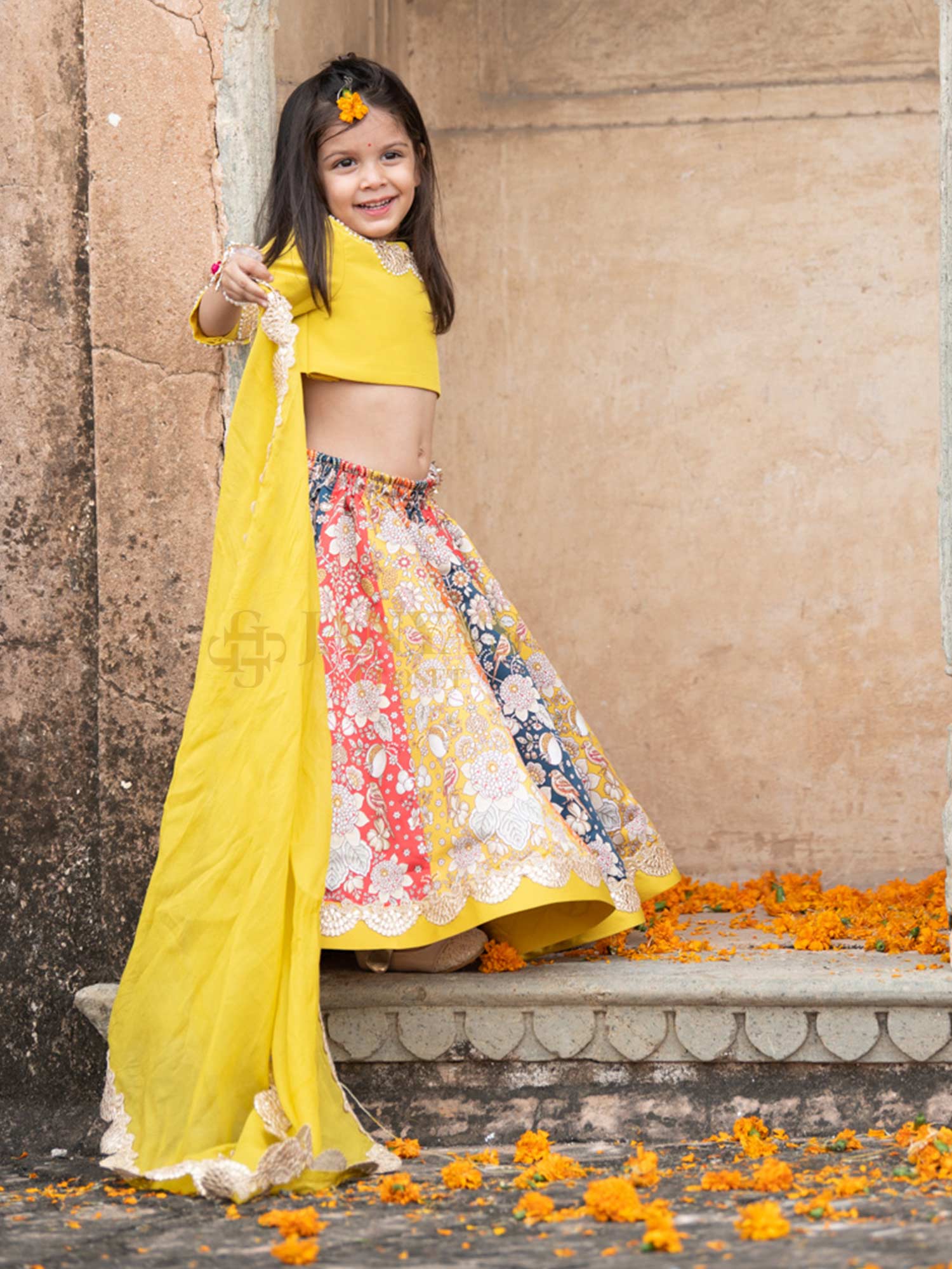 Printed Sabyasachi Kallis Lehnga With Blouse And Dupatta