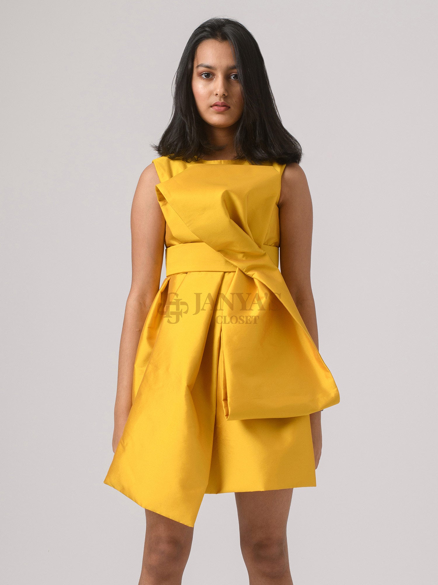 Paris Bow Detail Dress With Hair Pin