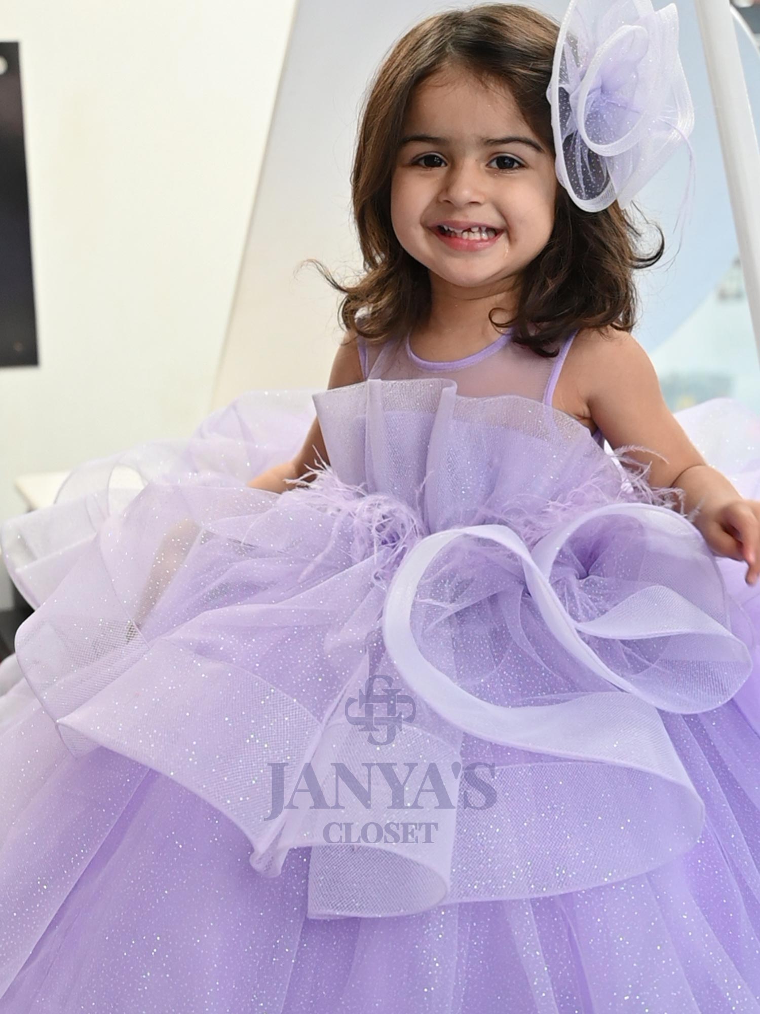 Dazzling Dream Lialac Gown With Hair Pin