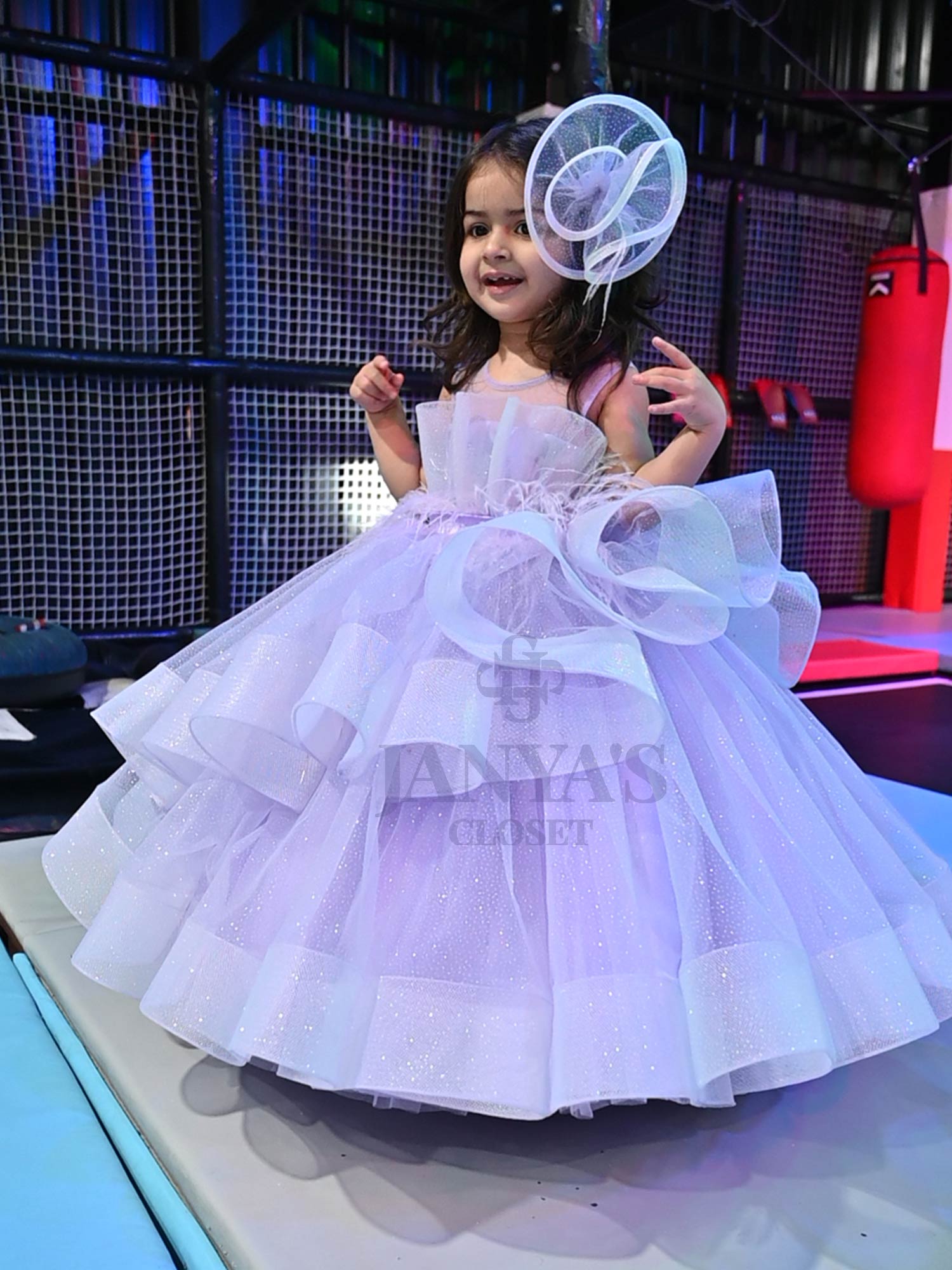 Dazzling Dream Lialac Gown With Hair Pin