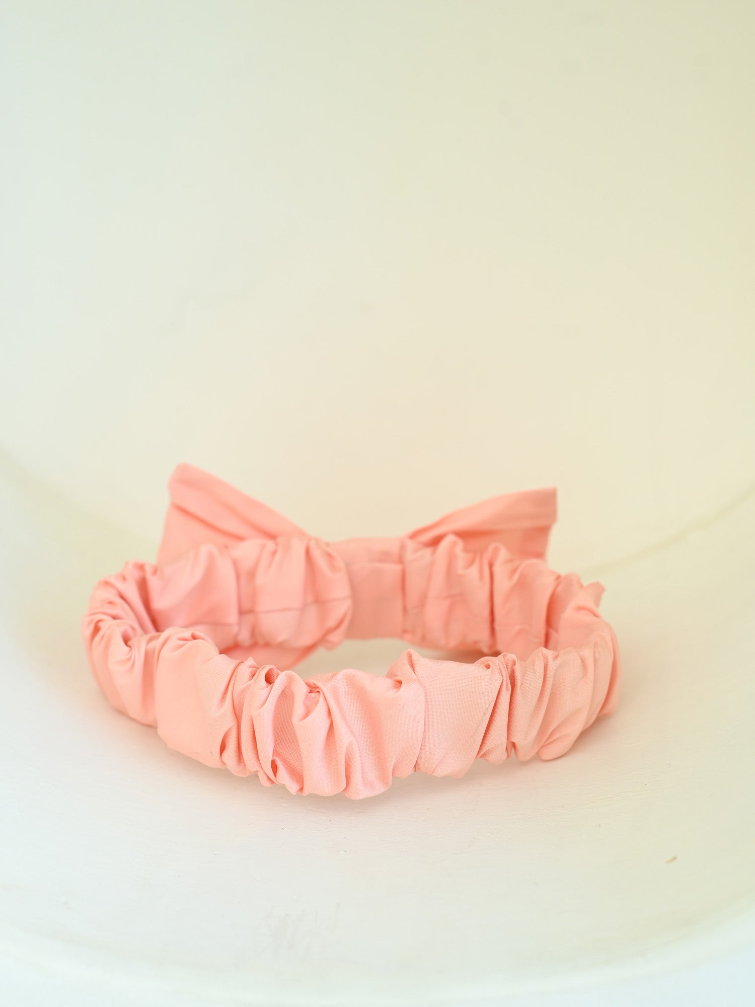 JANYAS CLOSET New Born Peach Taffeta Ruffle Dress with Bow