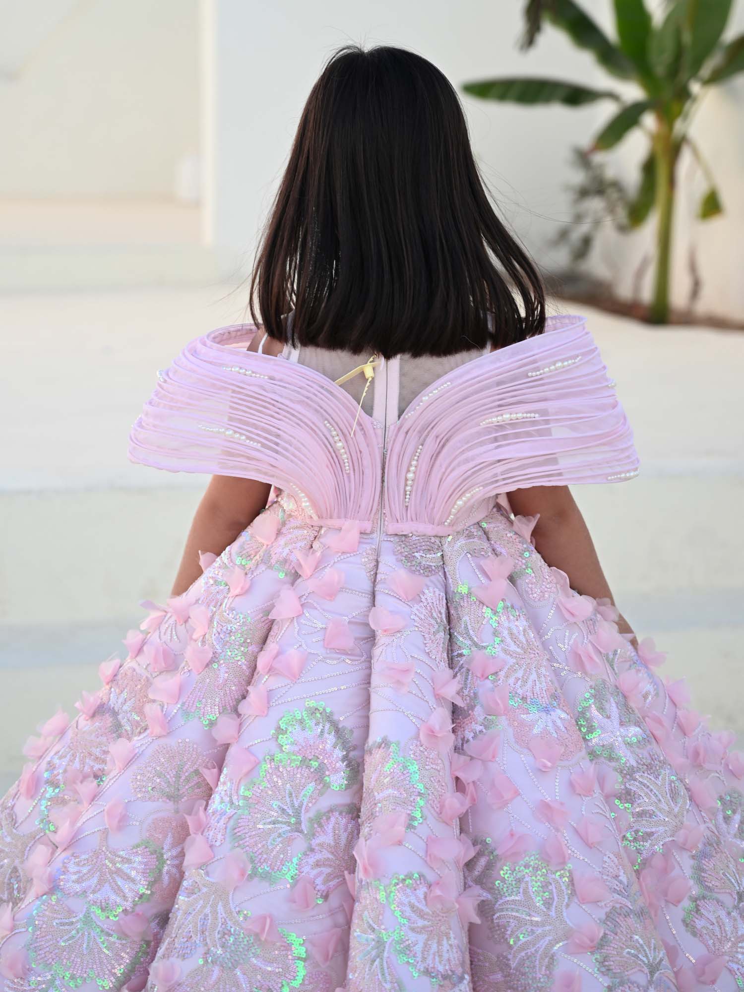 JANYAS CLOSET Seashell Princess Pink Pearl Couture Gown