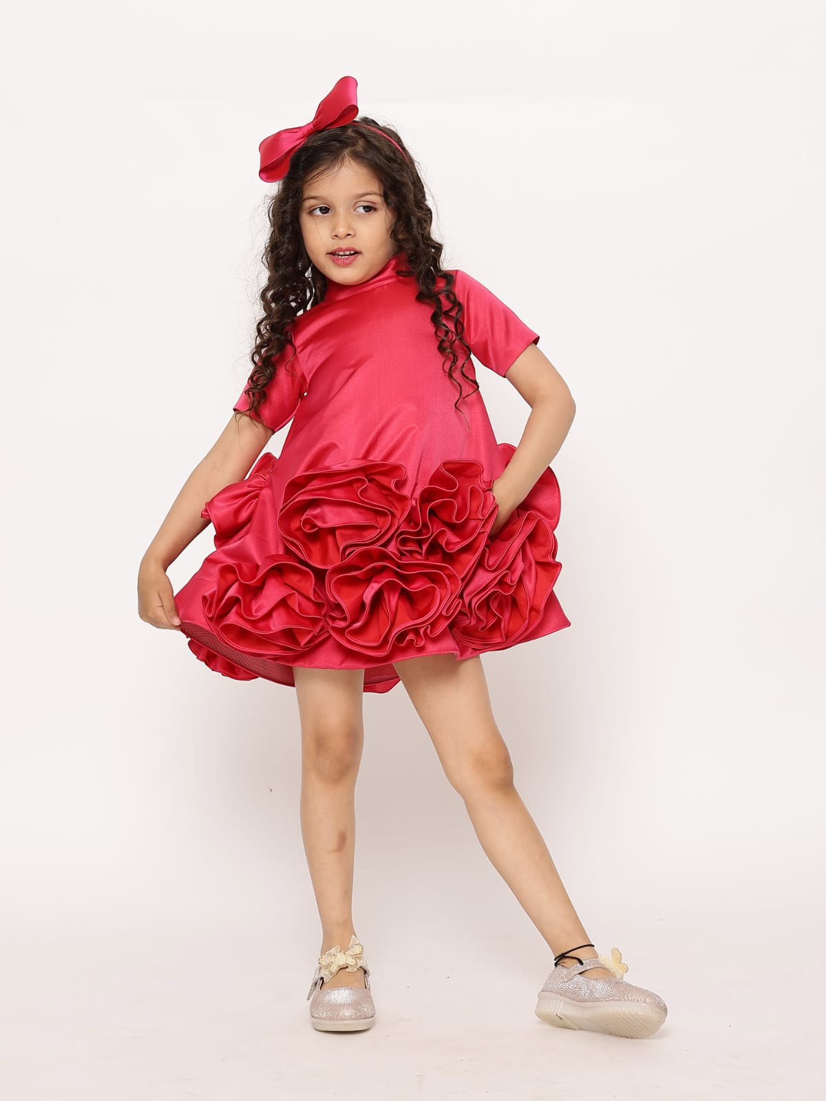 SAMPLE JANYAS CLOSET Blooming Fuchsia Pink Fantasy Dress