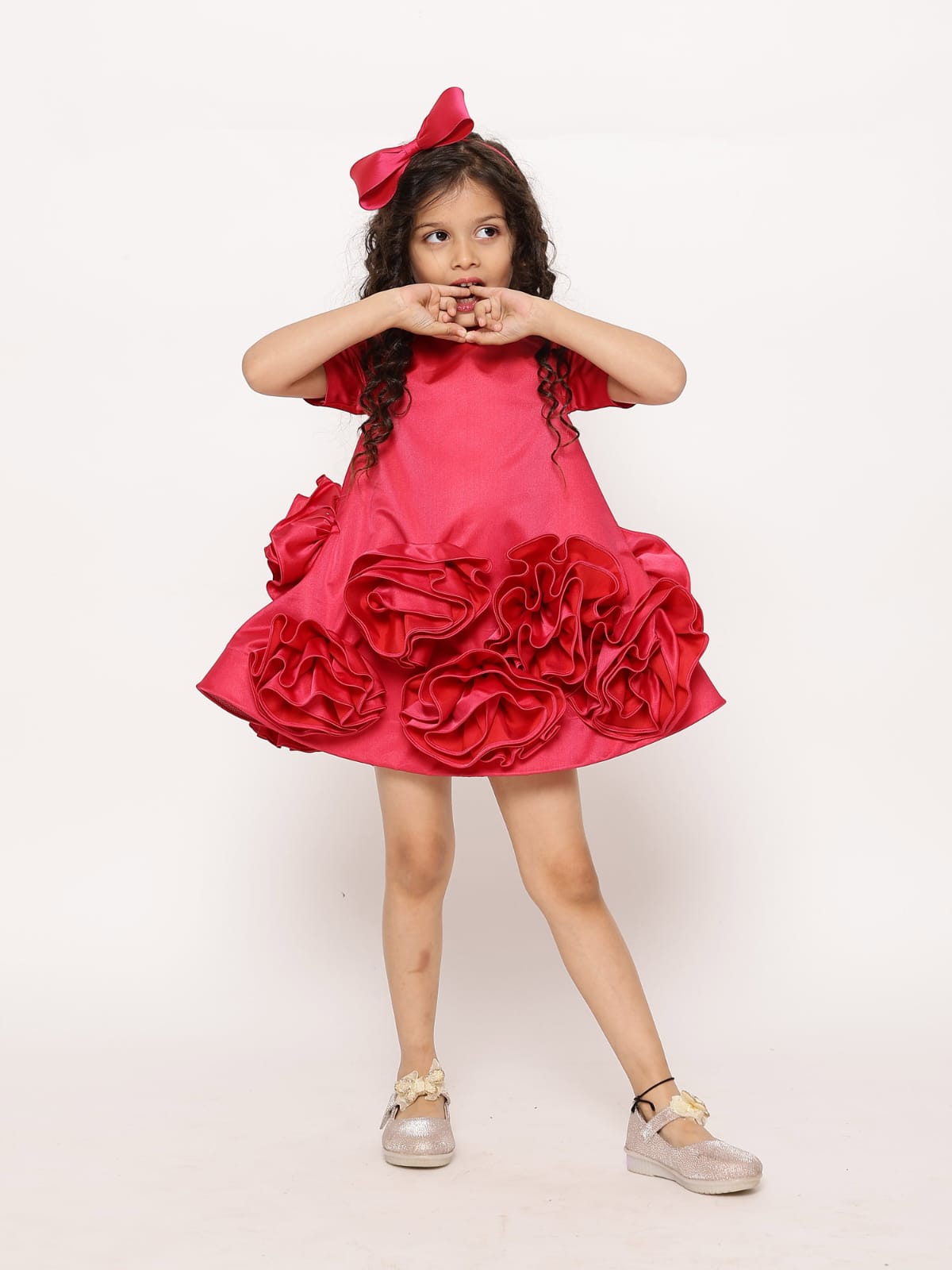 SAMPLE JANYAS CLOSET Blooming Fuchsia Pink Fantasy Dress
