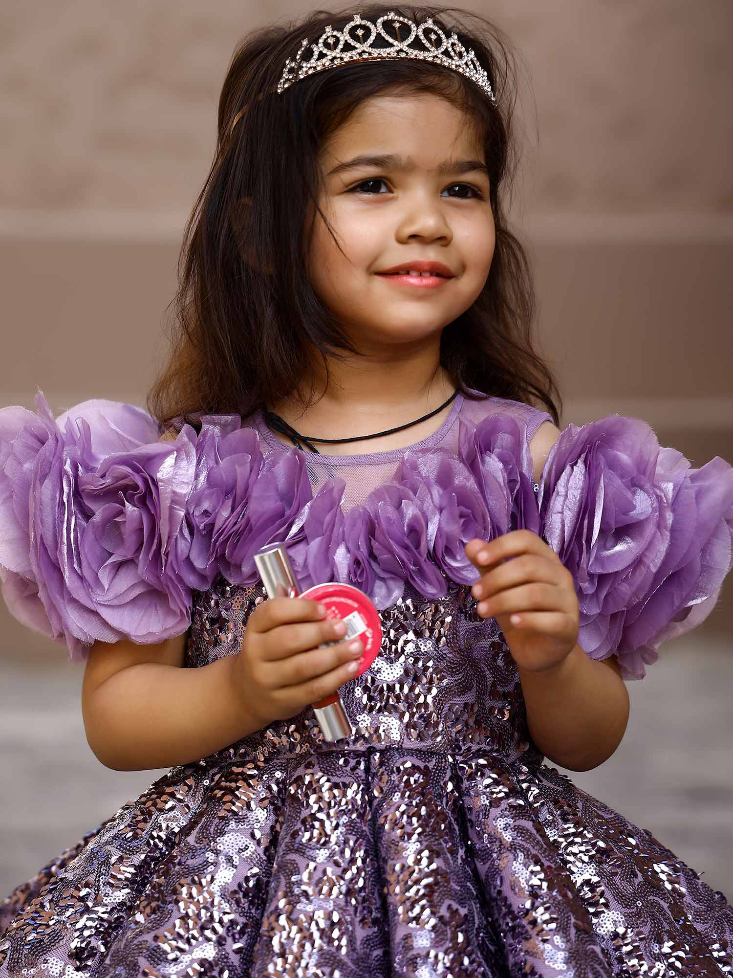 JANYAS CLOSET Purple Twilight Princess Gown With hair accessory