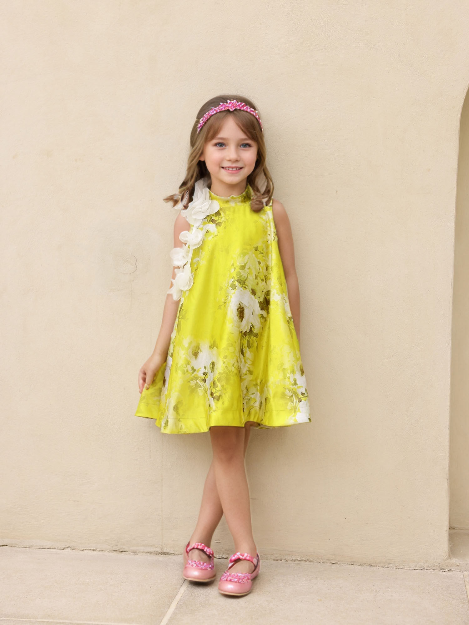 slim fit dress slacks Green Floral Lulu Dress – Lucy Rose main image 0