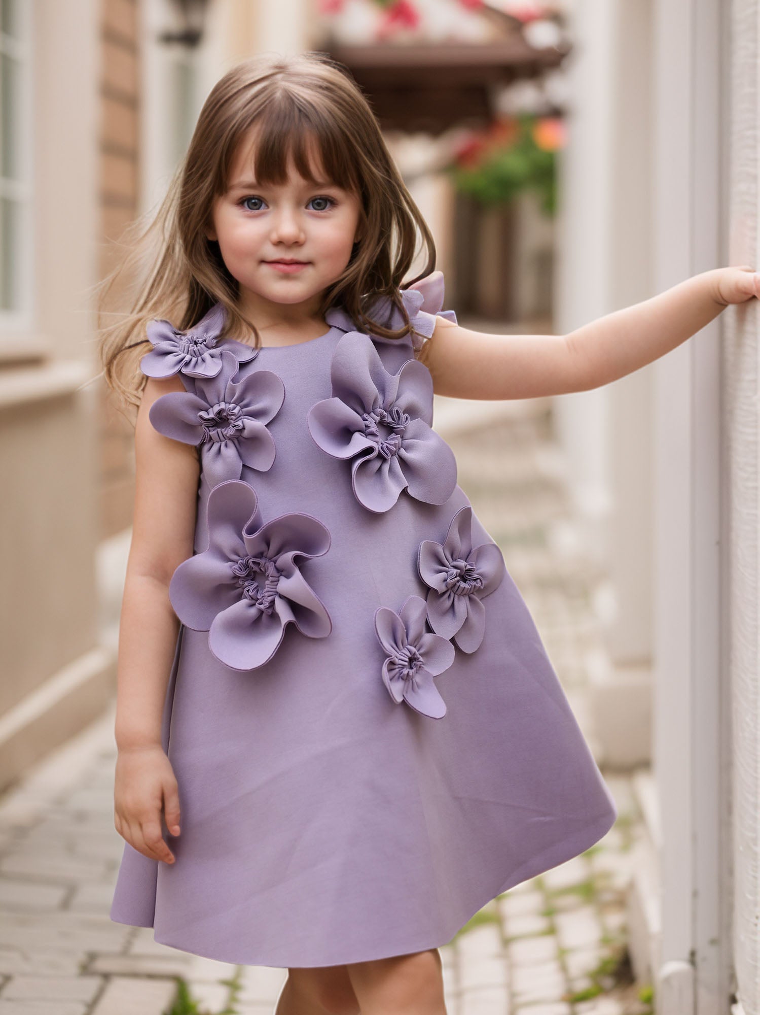Sale Janya's Closet: Aster A-Line Lavender Neoprene Dress
