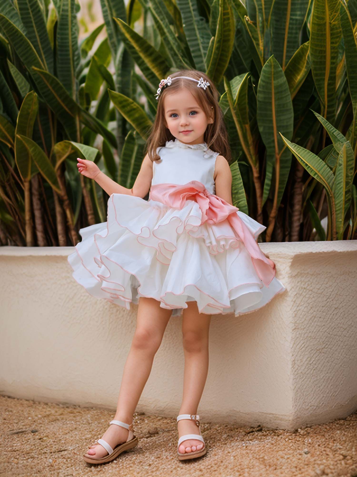 JANYAS CLOSET Princess Peach White Ruffled Dress