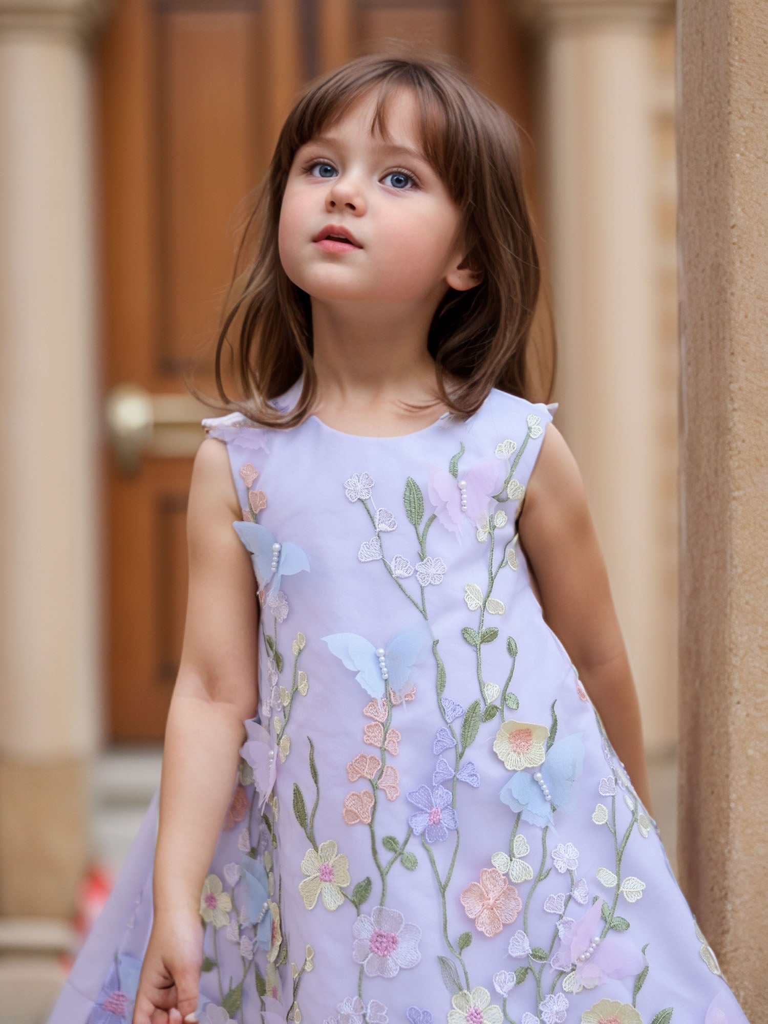 JANYAS CLOSET Blossom Lavender Flower Girl Dress