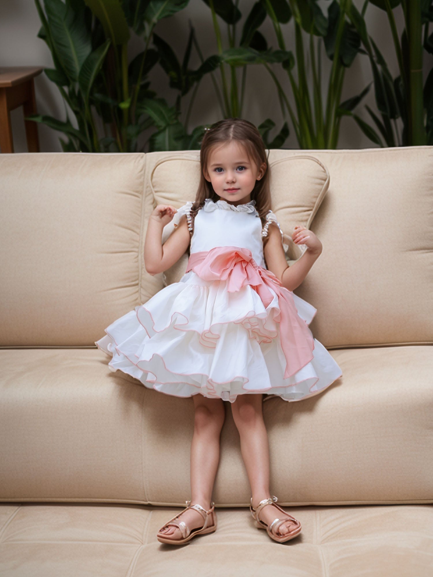 JANYAS CLOSET Princess Peach White Ruffled Dress