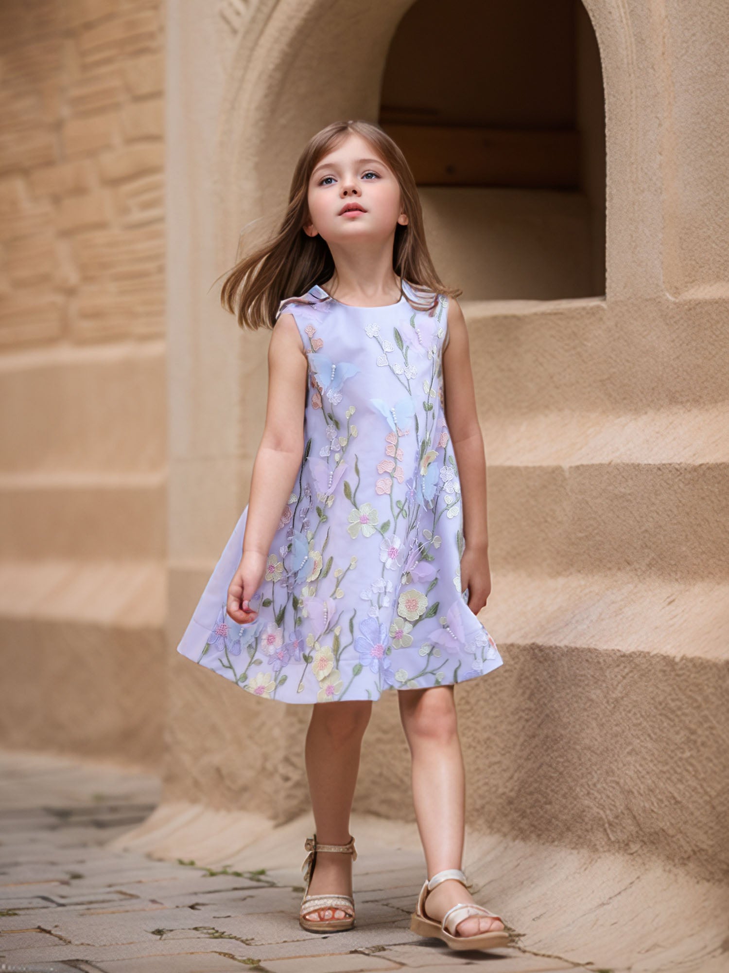 JANYAS CLOSET Blossom Lavender Flower Girl Dress
