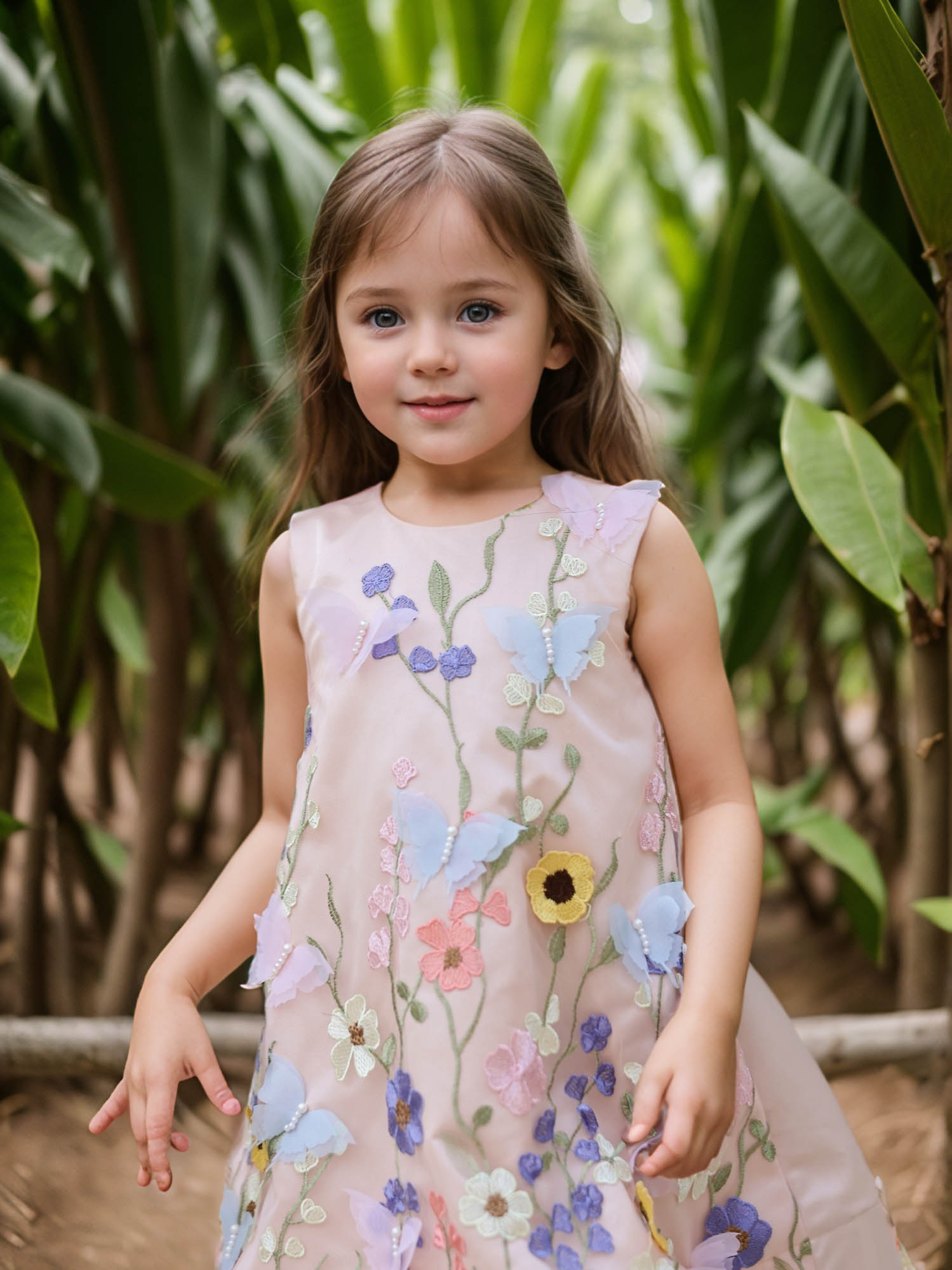 JANYAS CLOSET Blossom Peach Flower Girl Dress