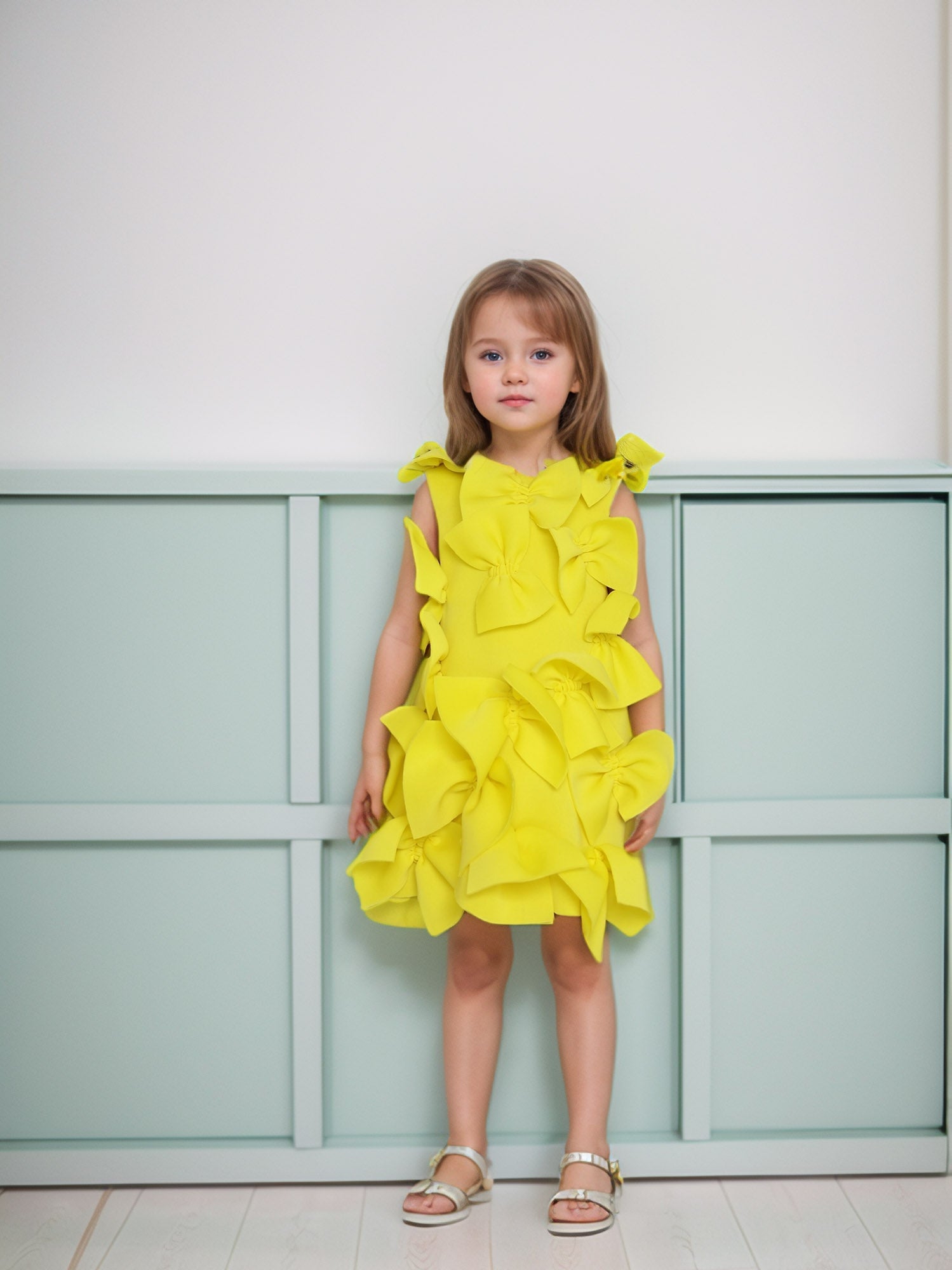 Janyas Closet: Belle Yellow Neoprene Bow Dress
