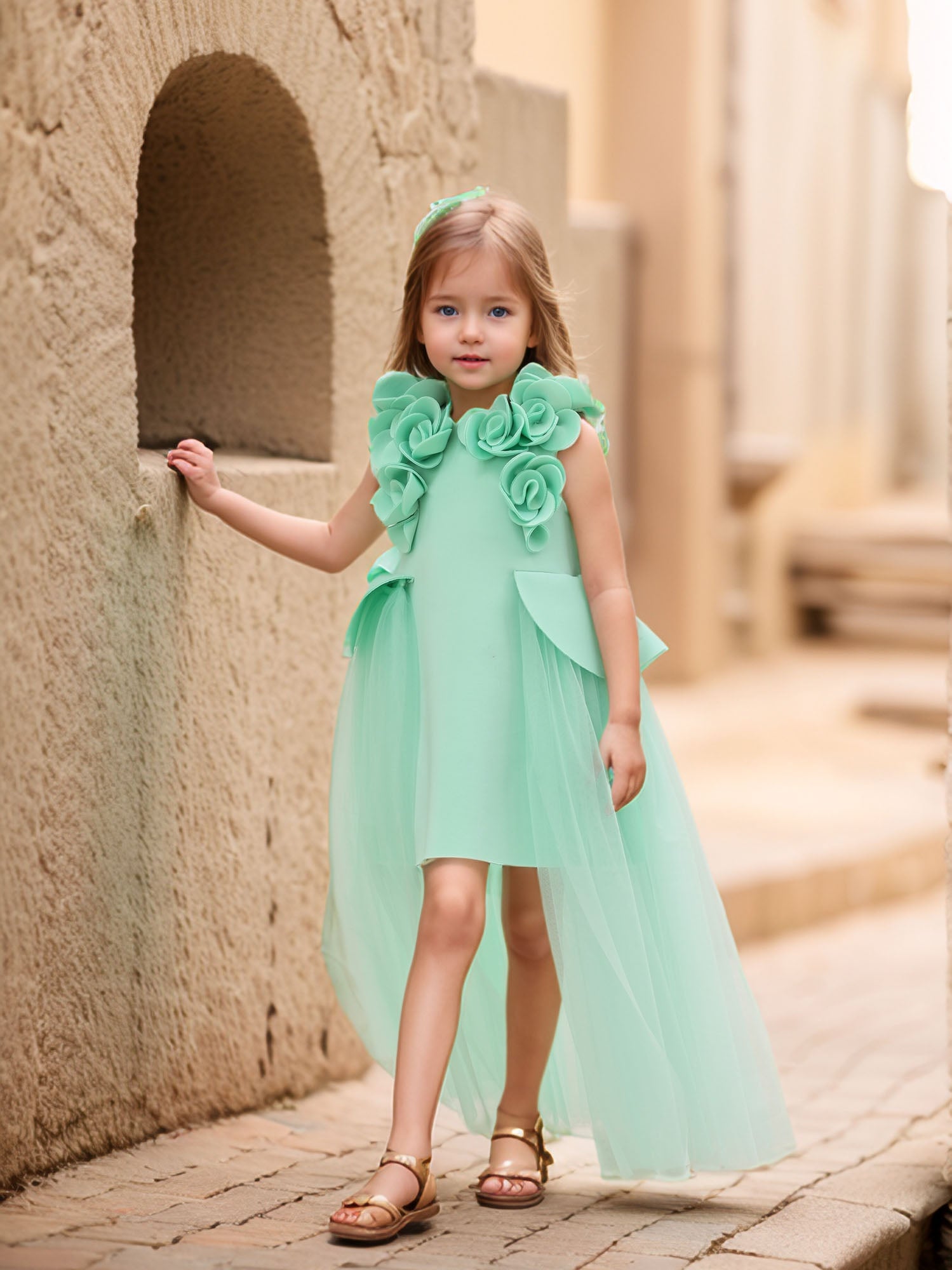 JANYAS CLOSET Ariel's Florescent Green Neoprene Dress JANYAS CLOSET Ariel's Florescent Green Neoprene Dress