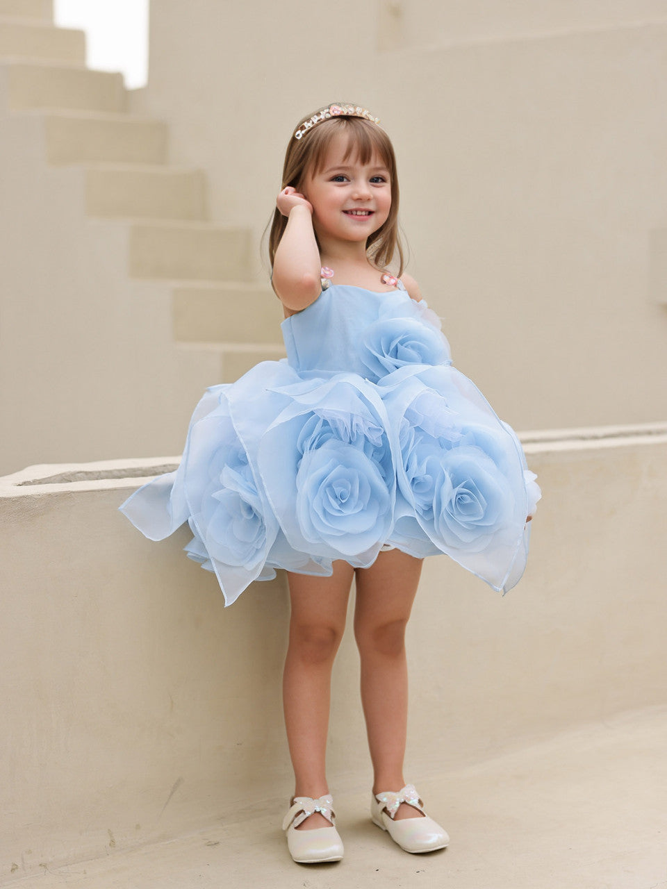 Janyas Closet Elsa Blue Attached Hankie Dress