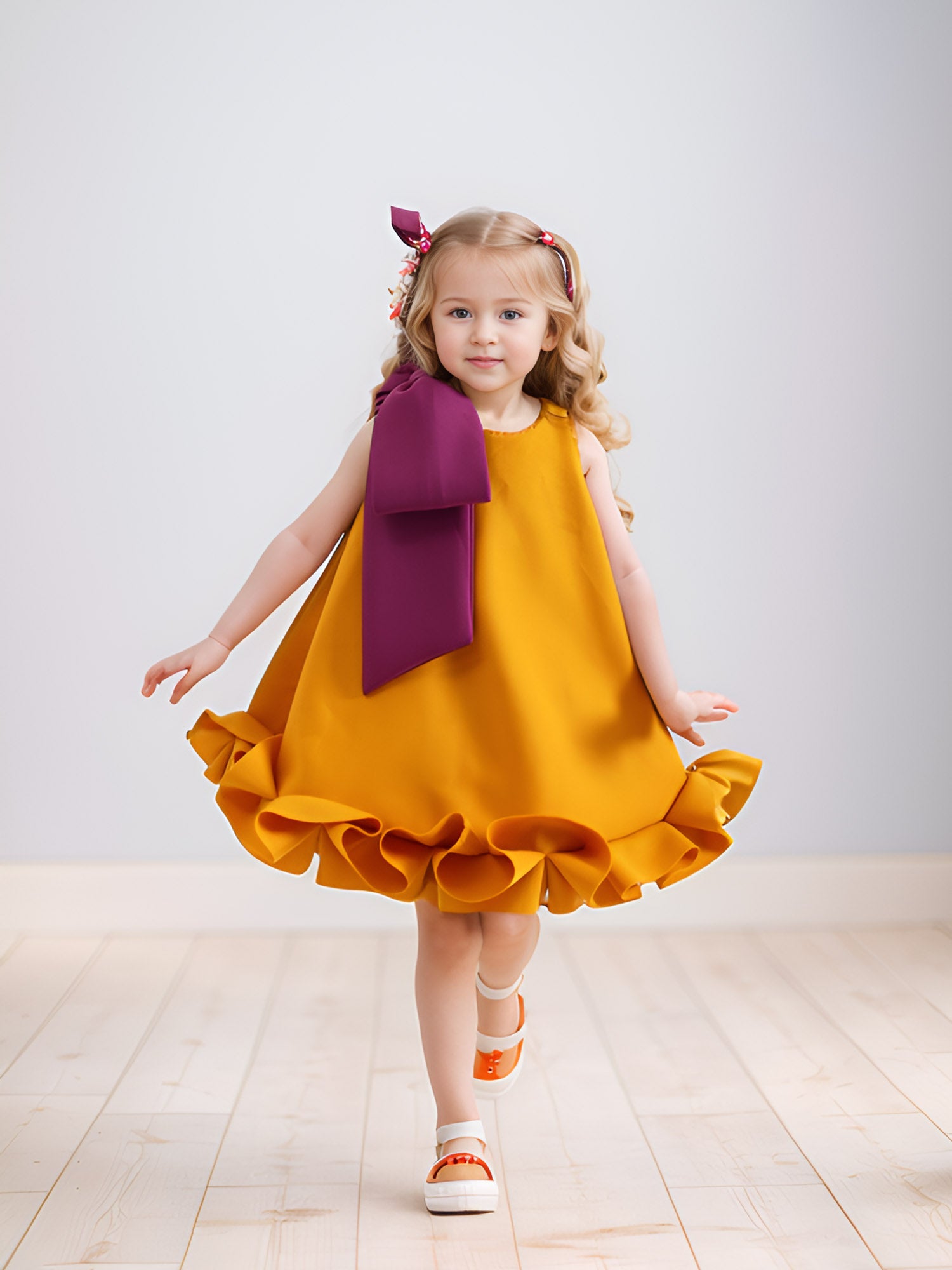 JANYAS CLOSET Mustard Yellow Ella Dress *