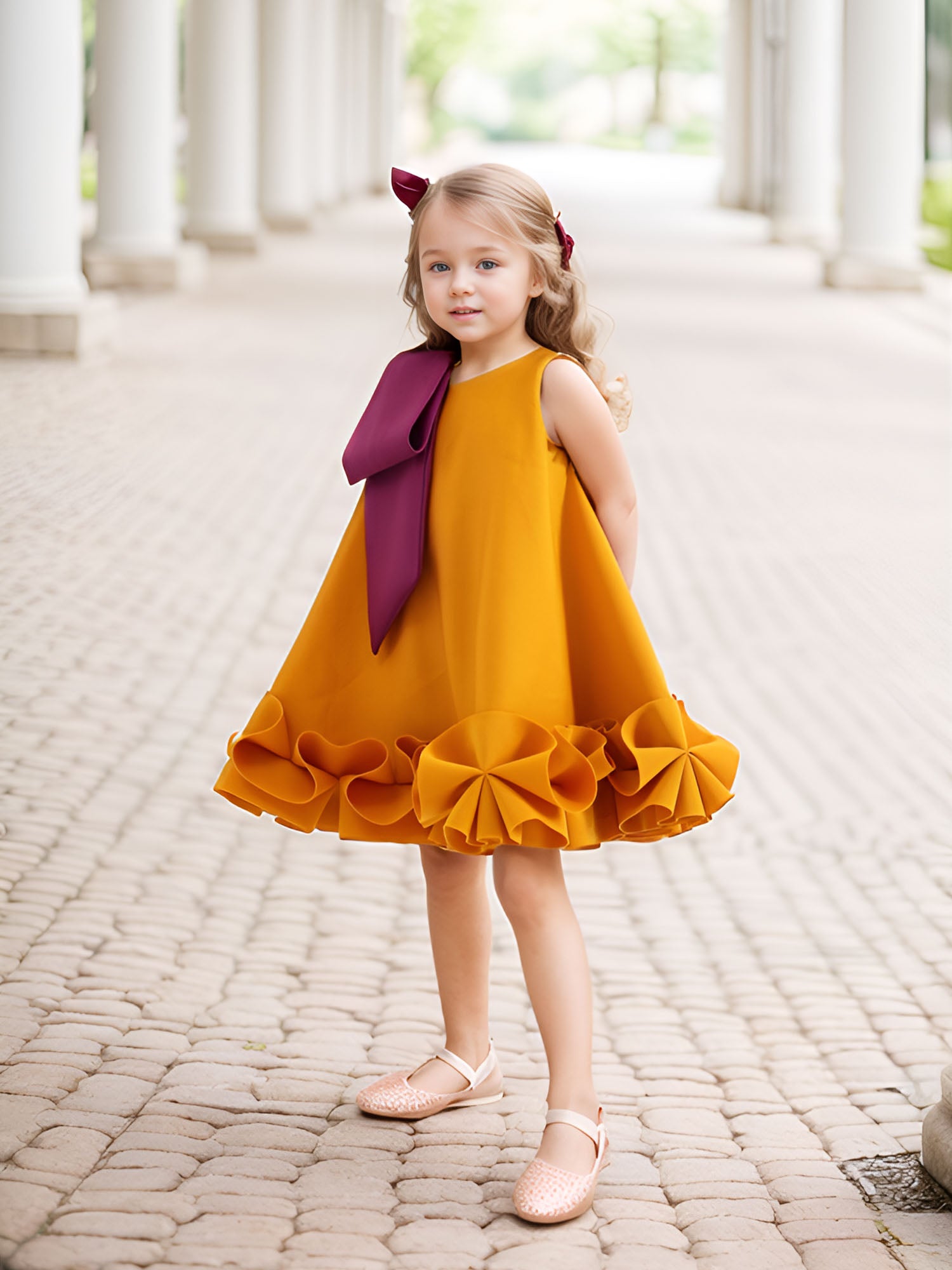 JANYAS CLOSET Mustard Yellow Ella Dress *