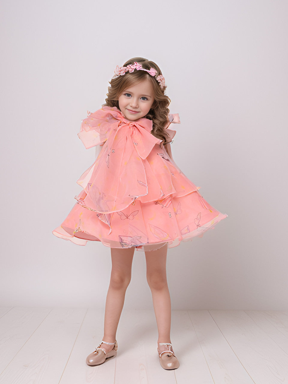 Sample JANYAS CLOSET Mauve Pink Unicorn Angela Bow Dress