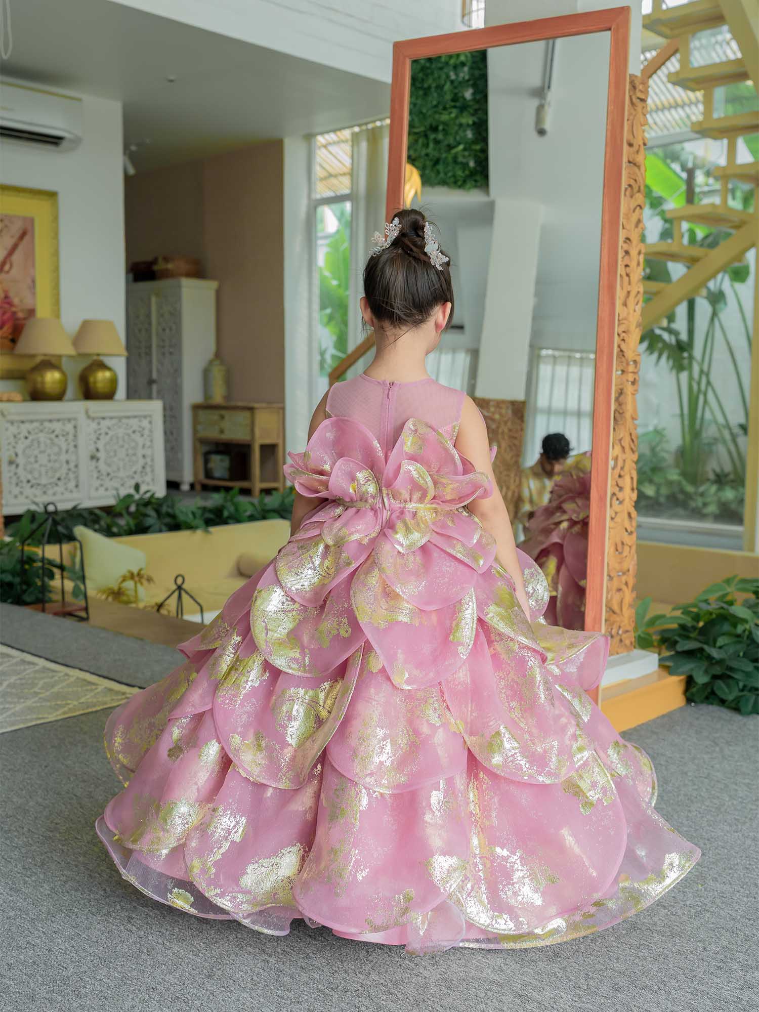 JANYAS CLOSET Enchanted Pink Petal Princess Gown