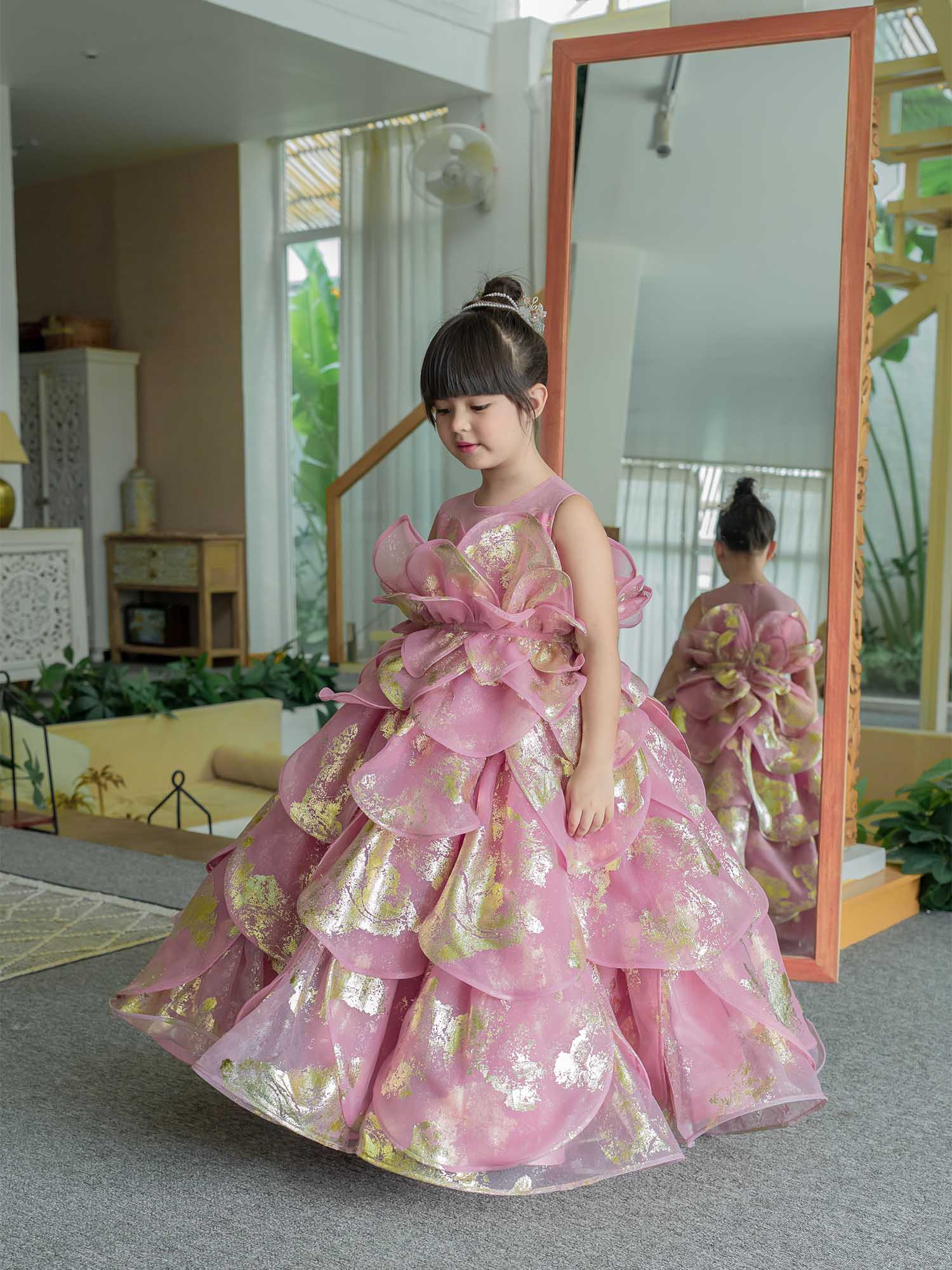 JANYAS CLOSET Enchanted Pink Petal Princess Gown