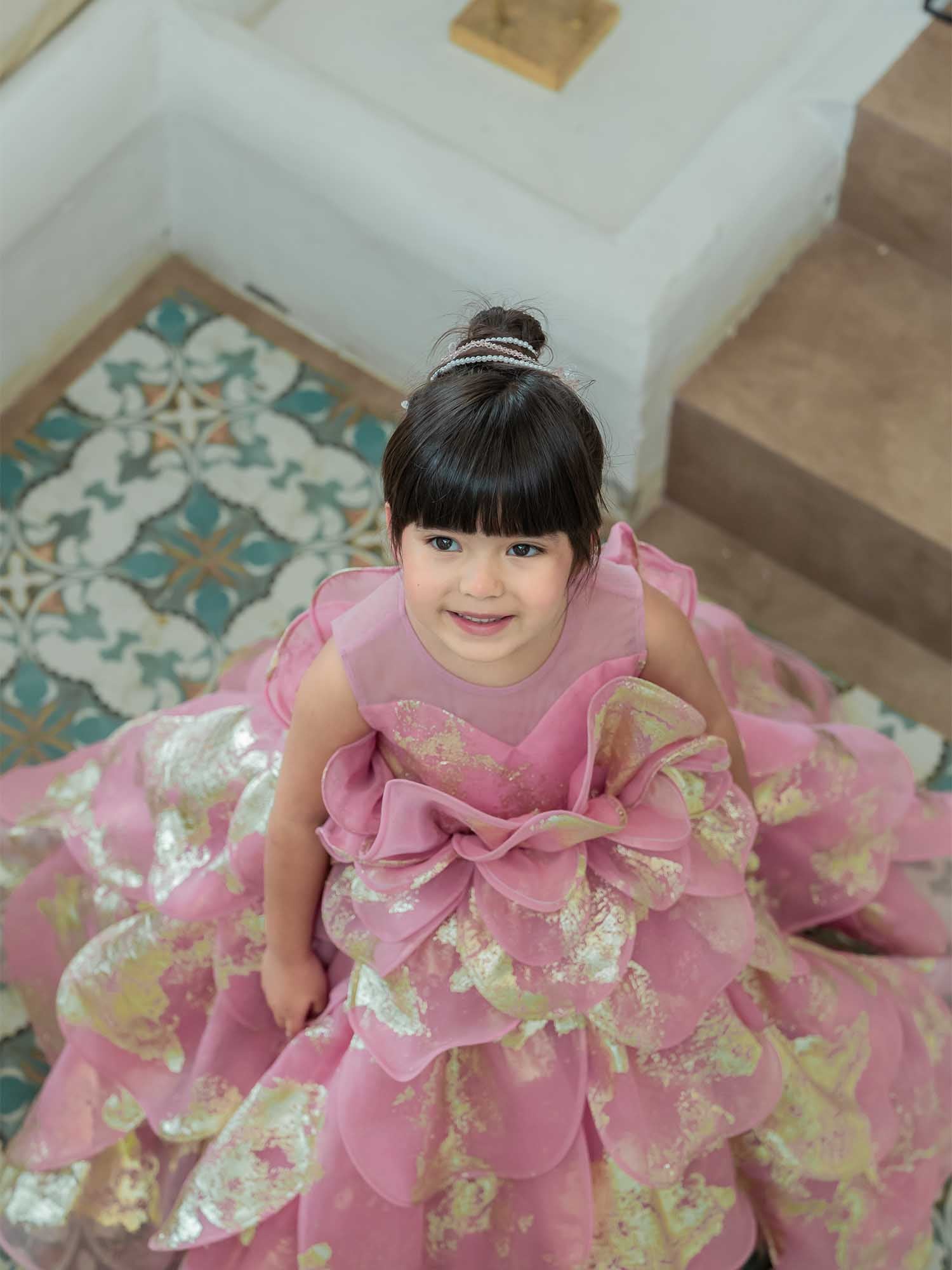 JANYAS CLOSET Enchanted Pink Petal Princess Gown