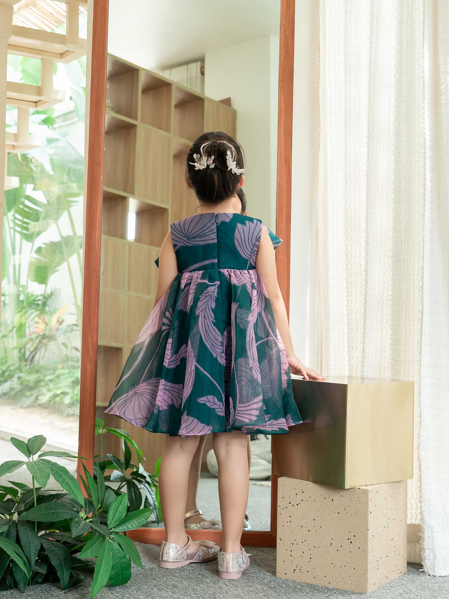 JANYAS CLOSET Tinker Twirly Bow Party Dress
