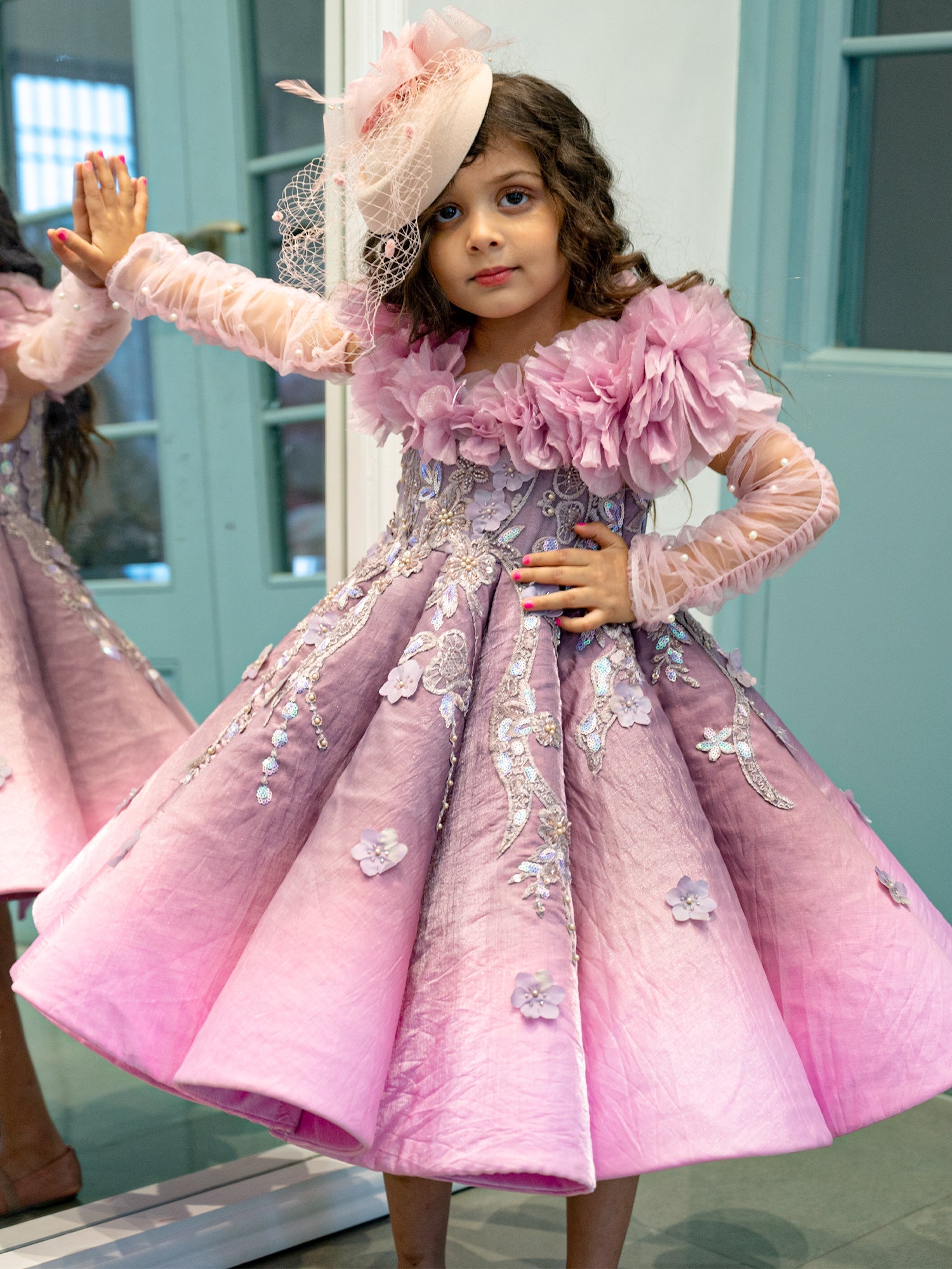 Sample Kendell Barbie Embroidered World Dress