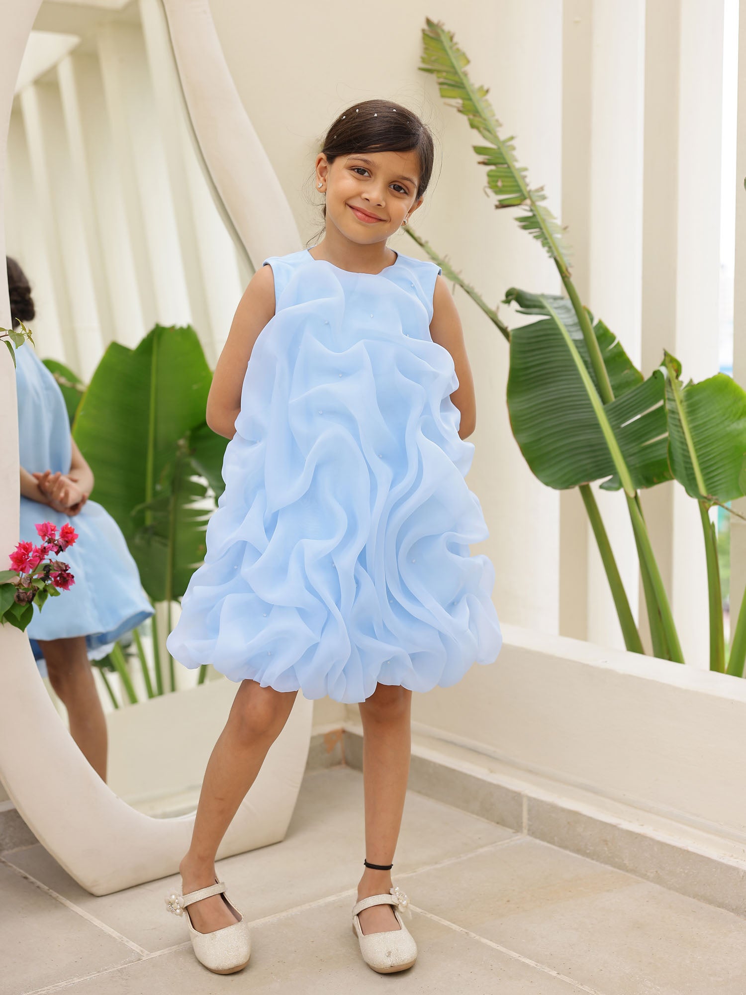 JANYAS CLOSET Princess Diana's blue tucked dress