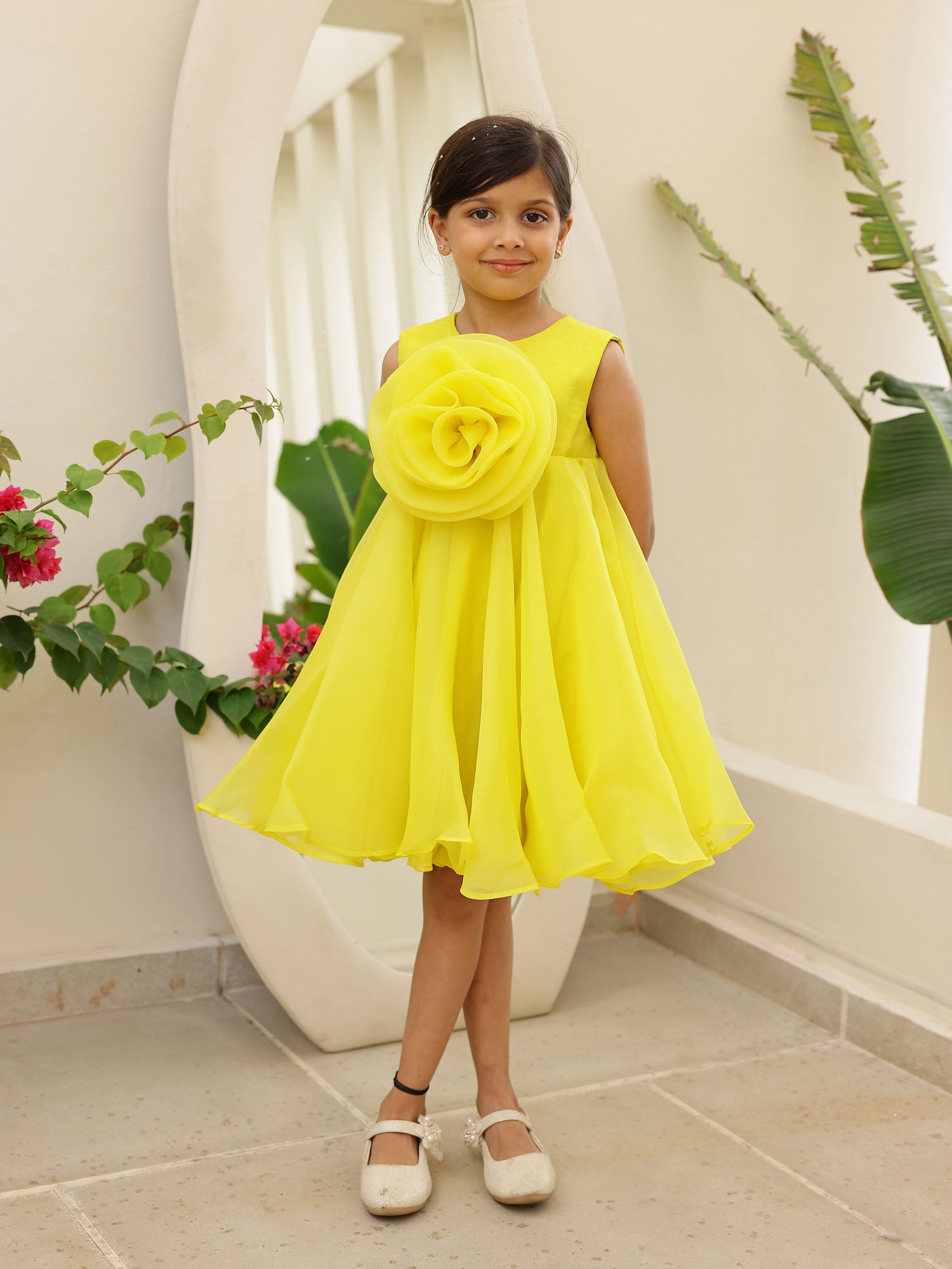 JANYAS CLOSET Yellow Elysian 3in One Dress