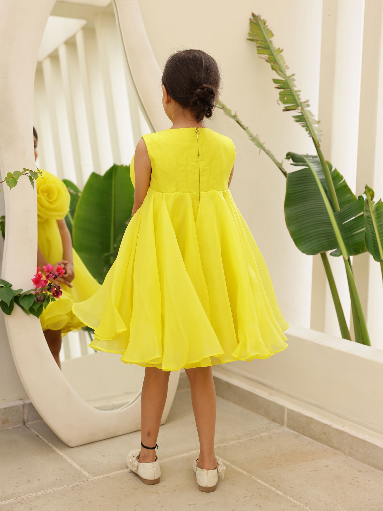 JANYAS CLOSET Yellow Elysian 3in One Dress