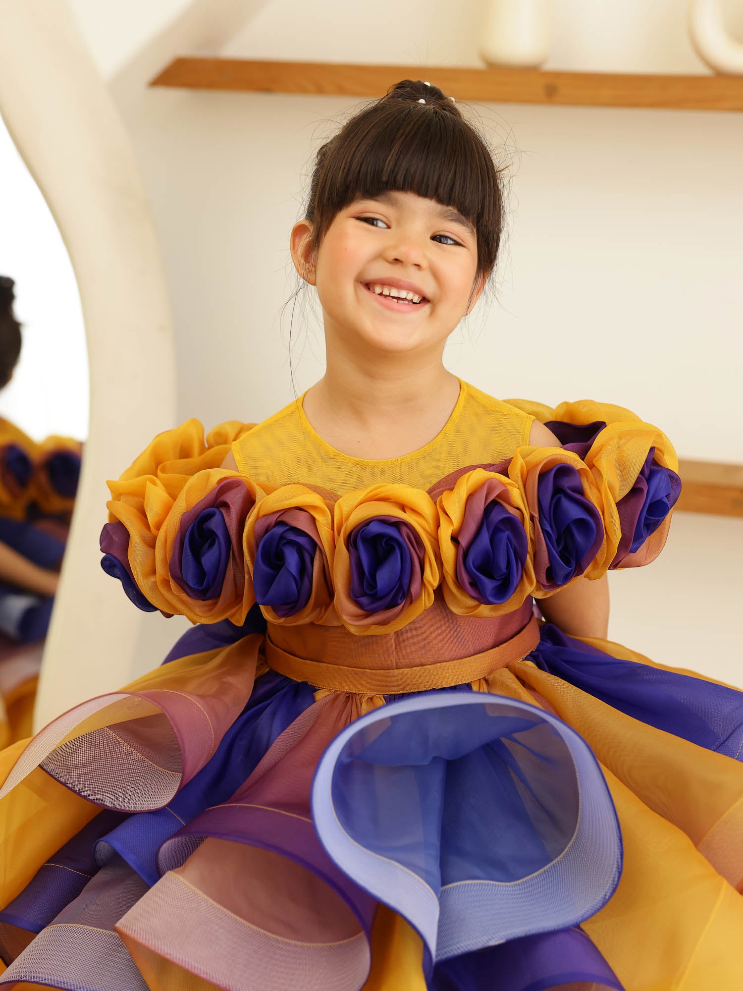 JANYAS CLOSET Rosette Royale Ombre Convertible Dress
