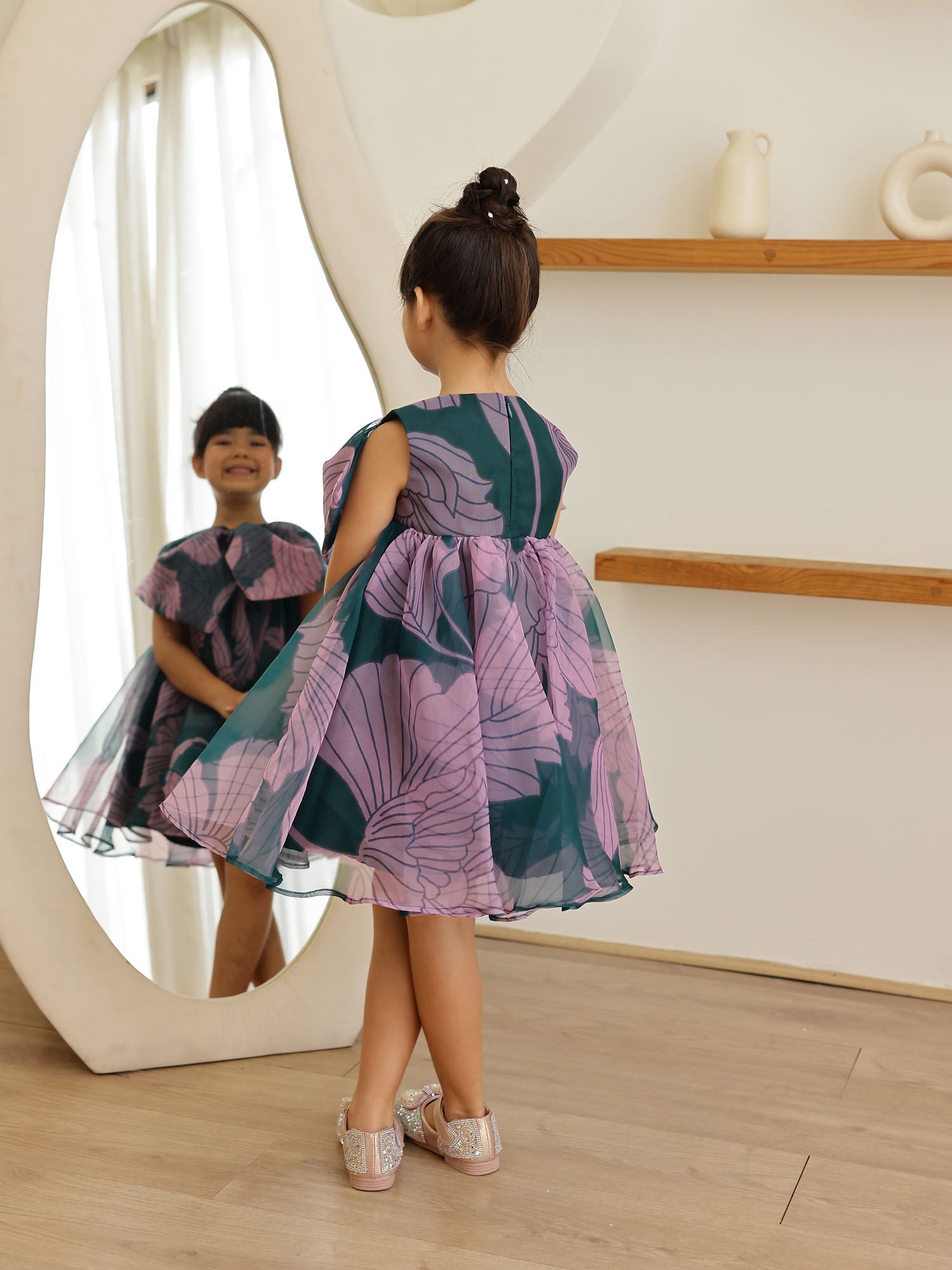 JANYAS CLOSET Tinker Twirly Bow Party Dress