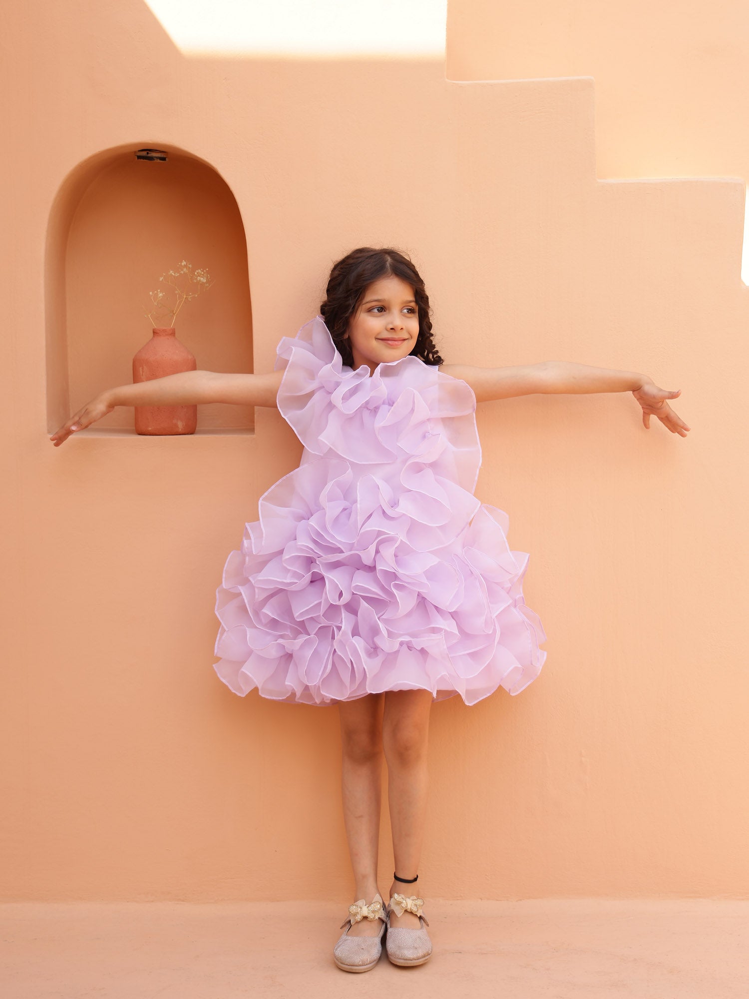 Sample JANYAS CLSOET Lavender Ruffle Delight Dress