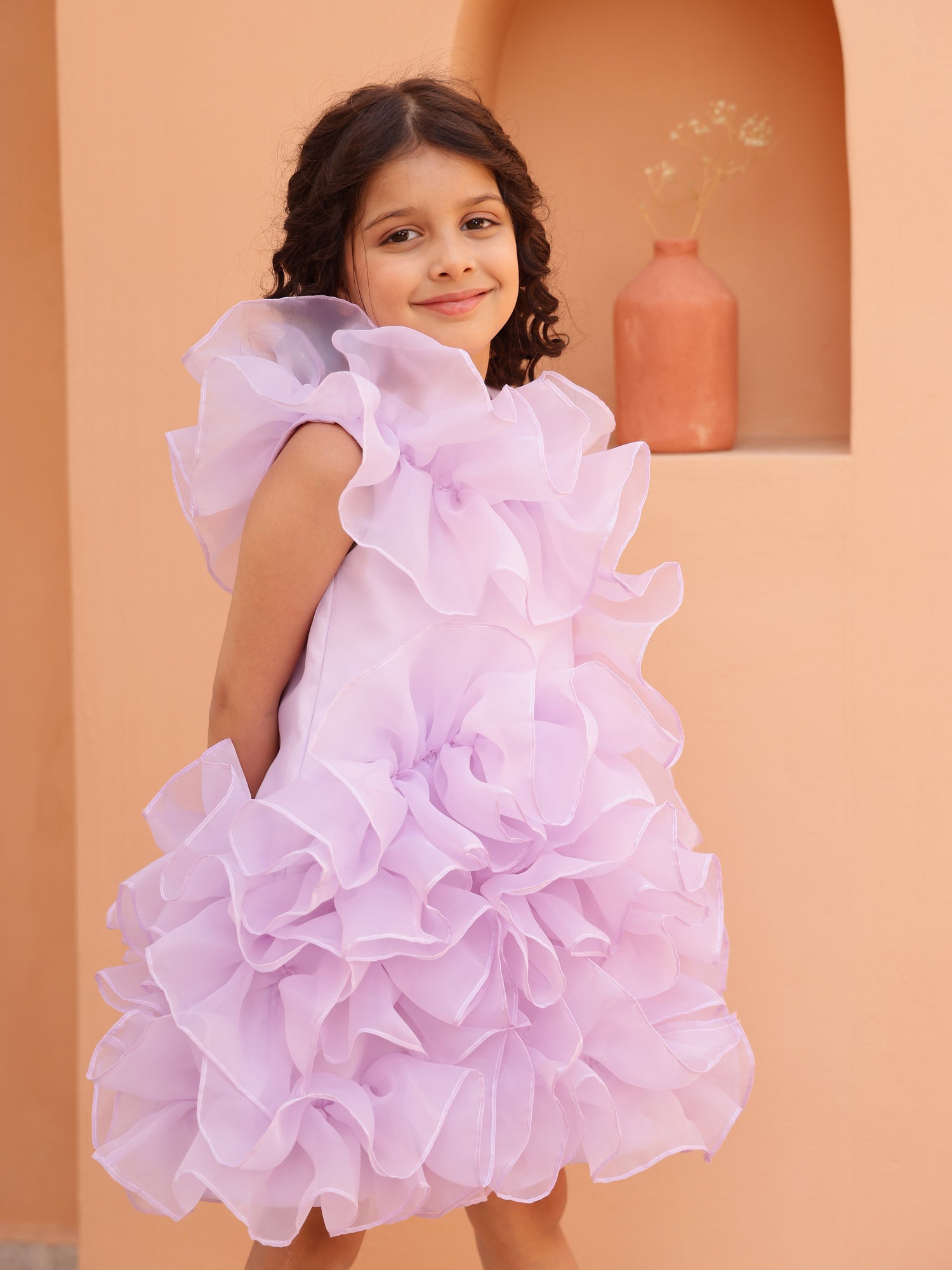 Sample JANYAS CLSOET Lavender Ruffle Delight Dress