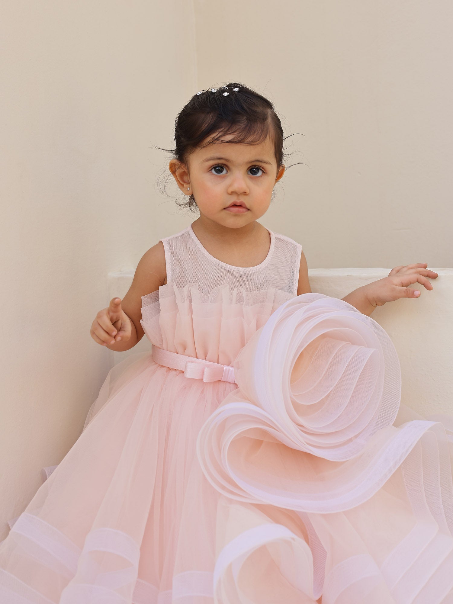 Sale Pink Princess Grace Around Draped Gown