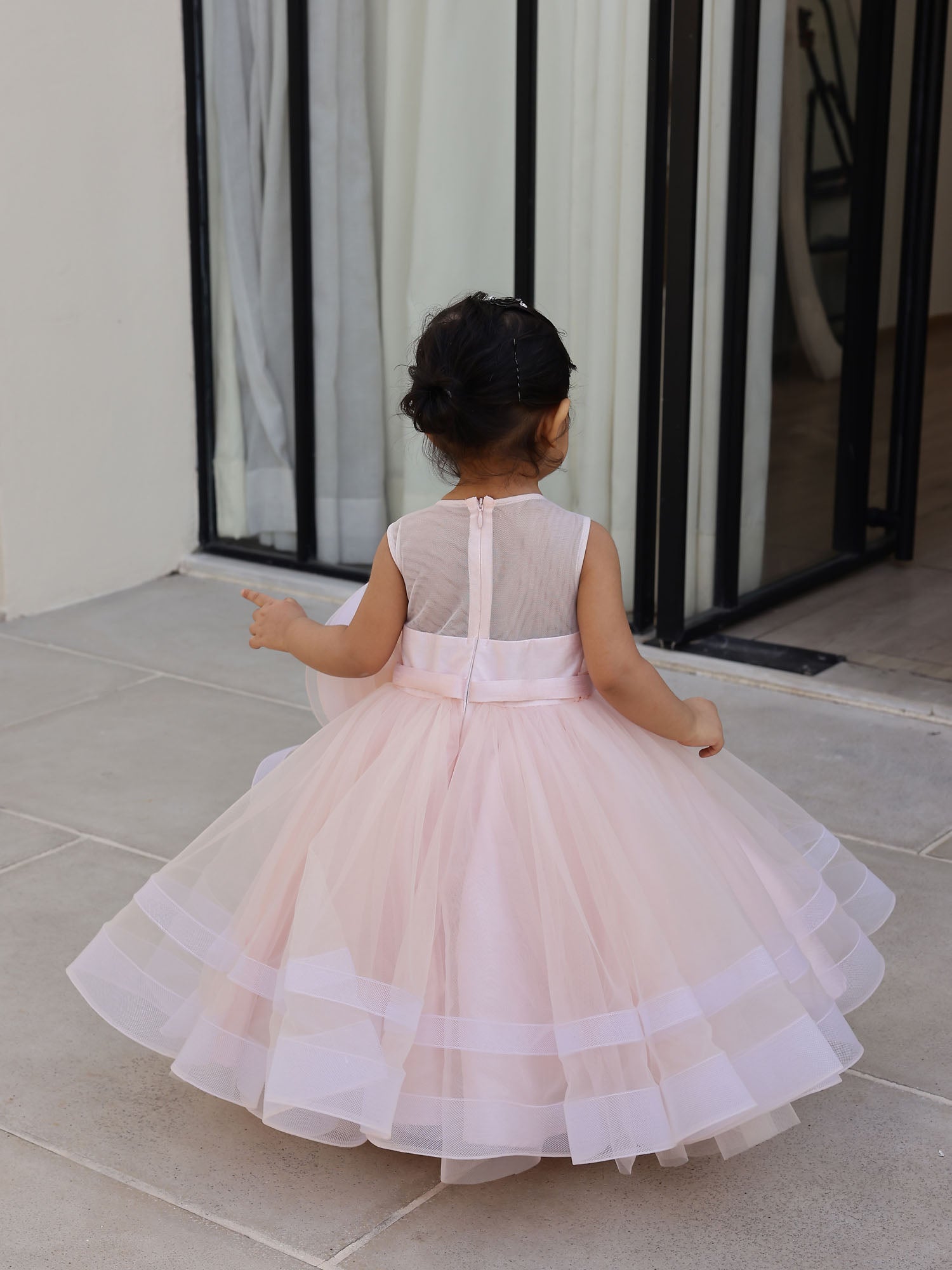 Sale Pink Princess Grace Around Draped Gown