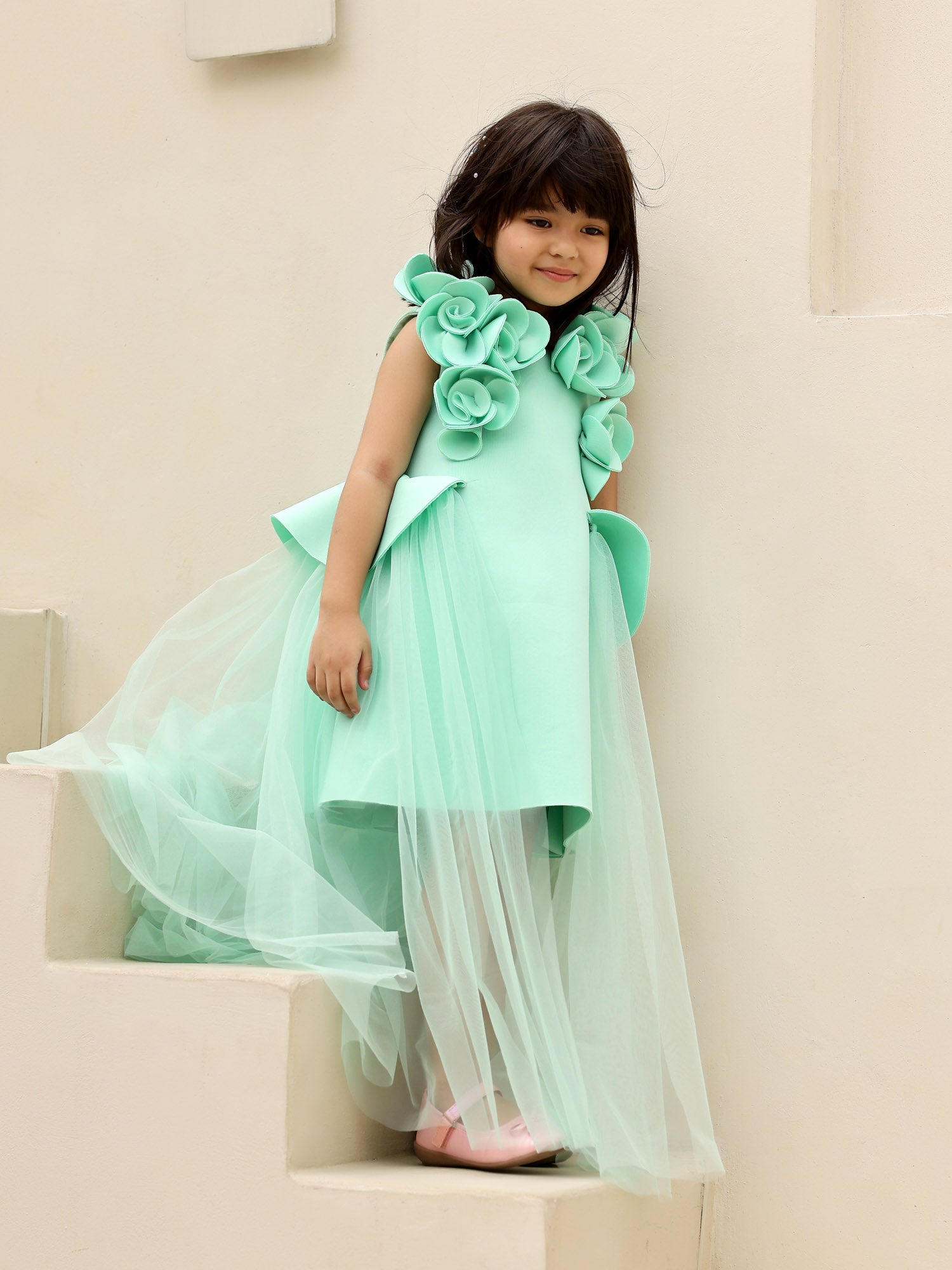 JANYAS CLOSET Ariel's Florescent Green Neoprene Dress