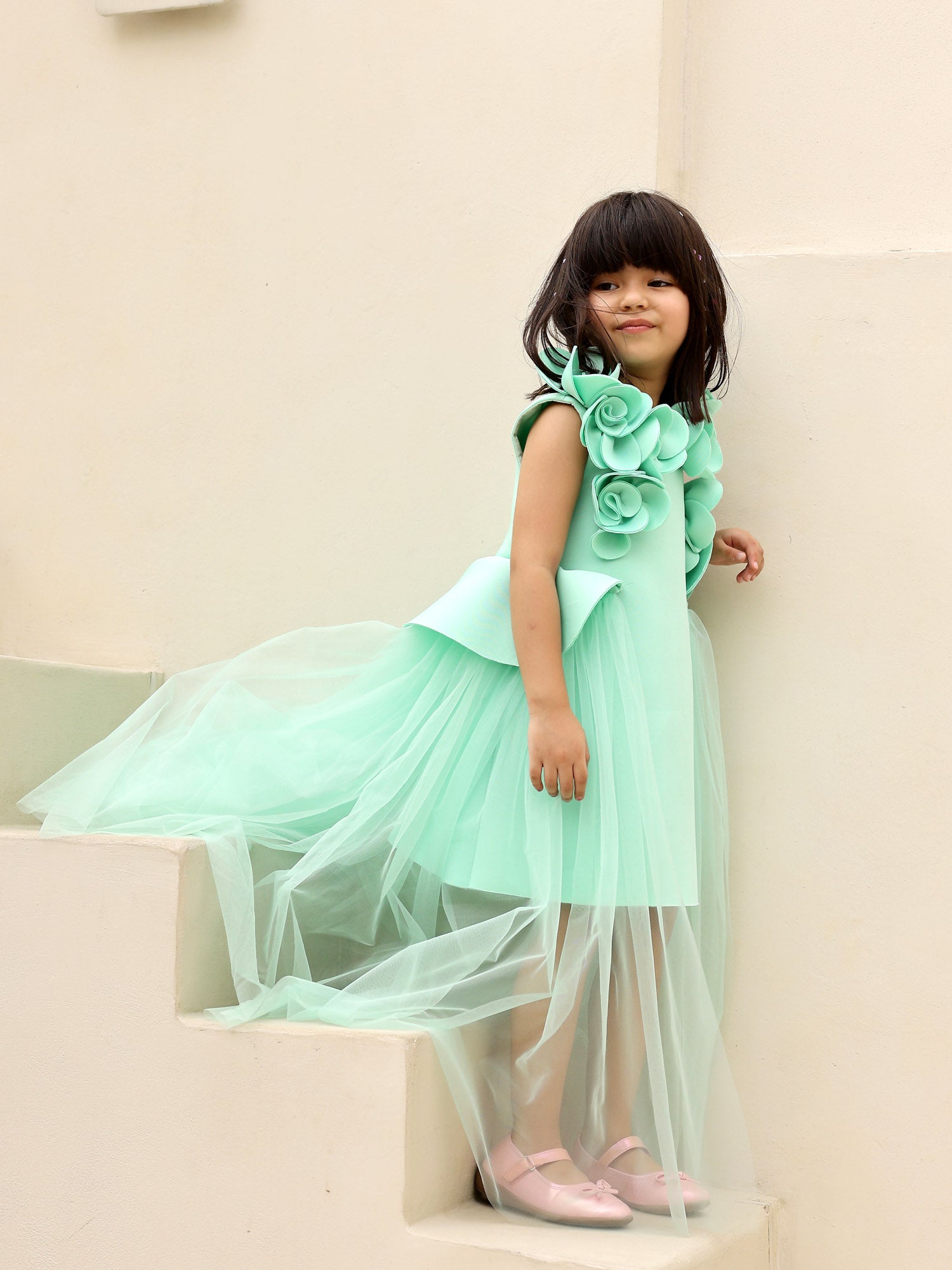 JANYAS CLOSET Ariel's Florescent Green Neoprene Dress