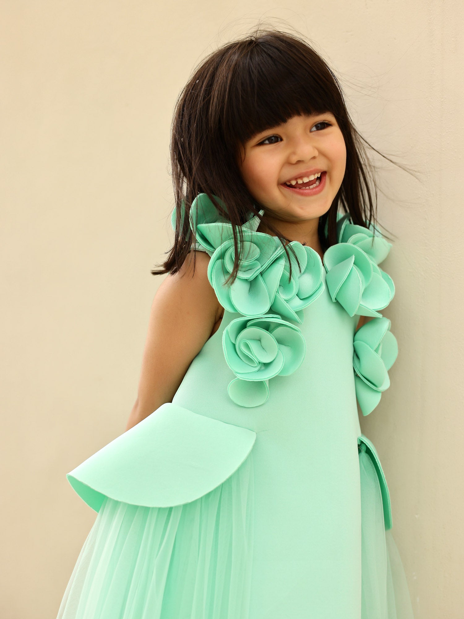 JANYAS CLOSET Ariel's Florescent Green Neoprene Dress