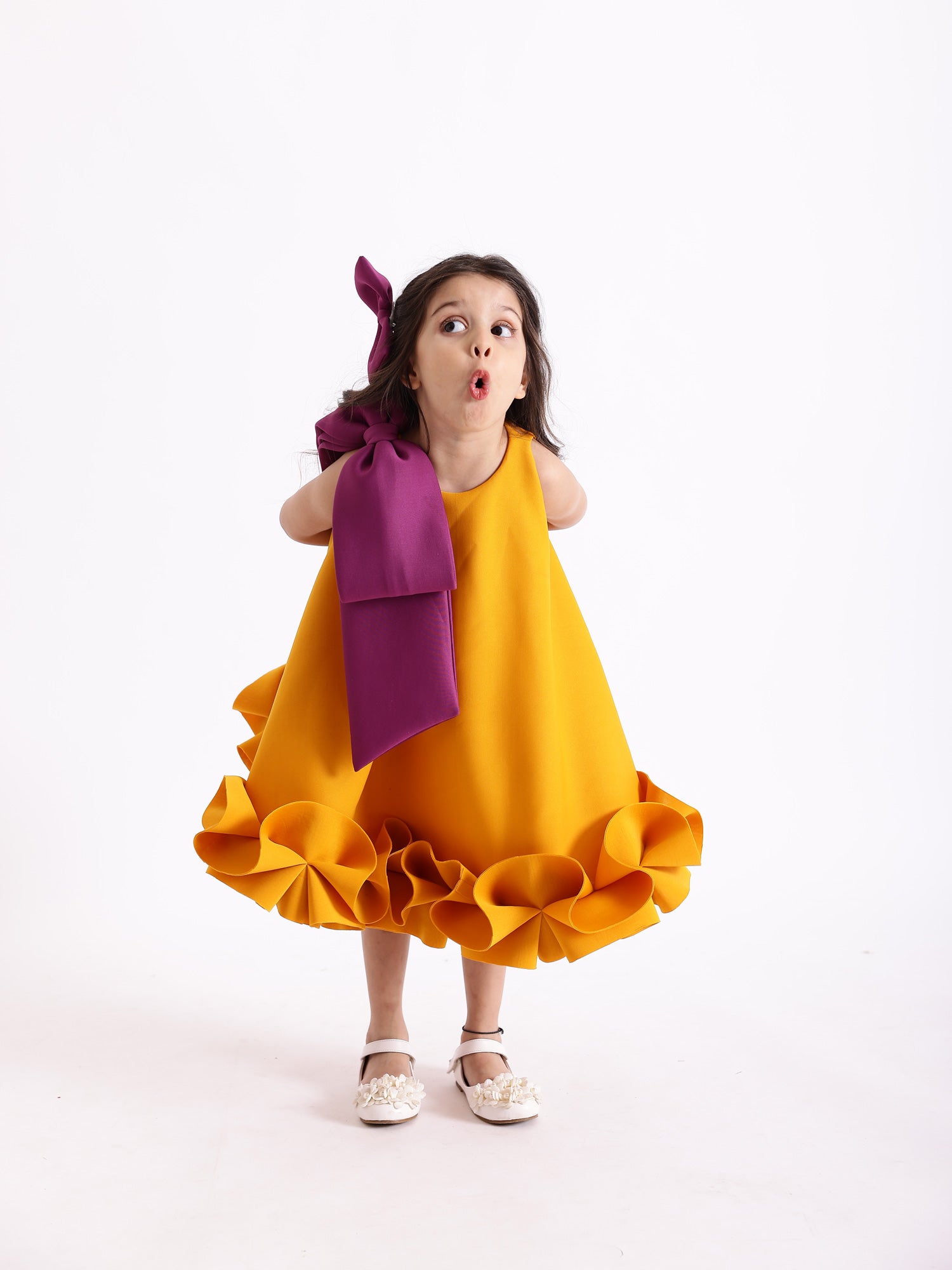 JANYAS CLOSET Mustard Yellow Ella Dress *