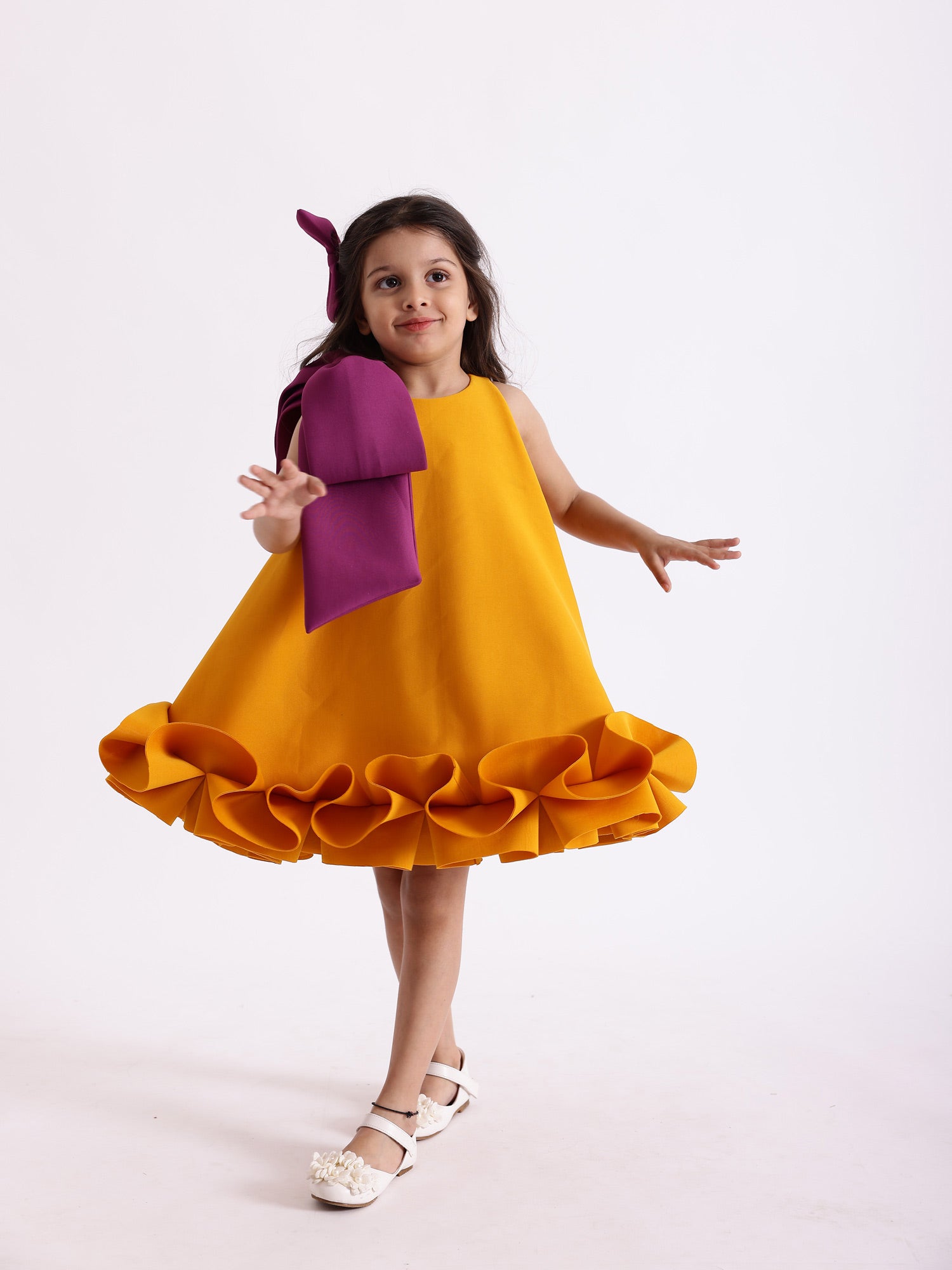 JANYAS CLOSET Mustard Yellow Ella Dress *