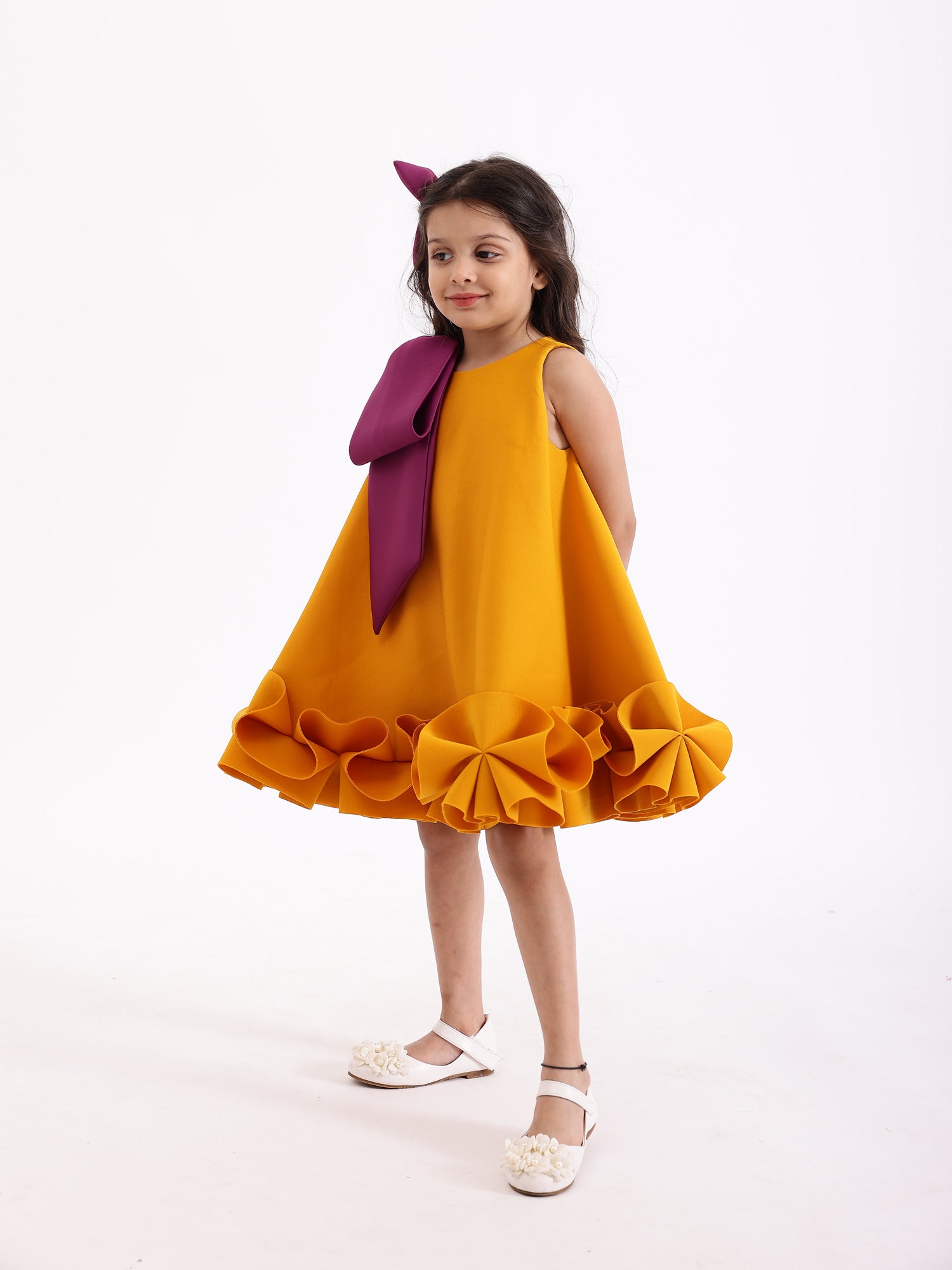JANYAS CLOSET Mustard Yellow Ella Dress *