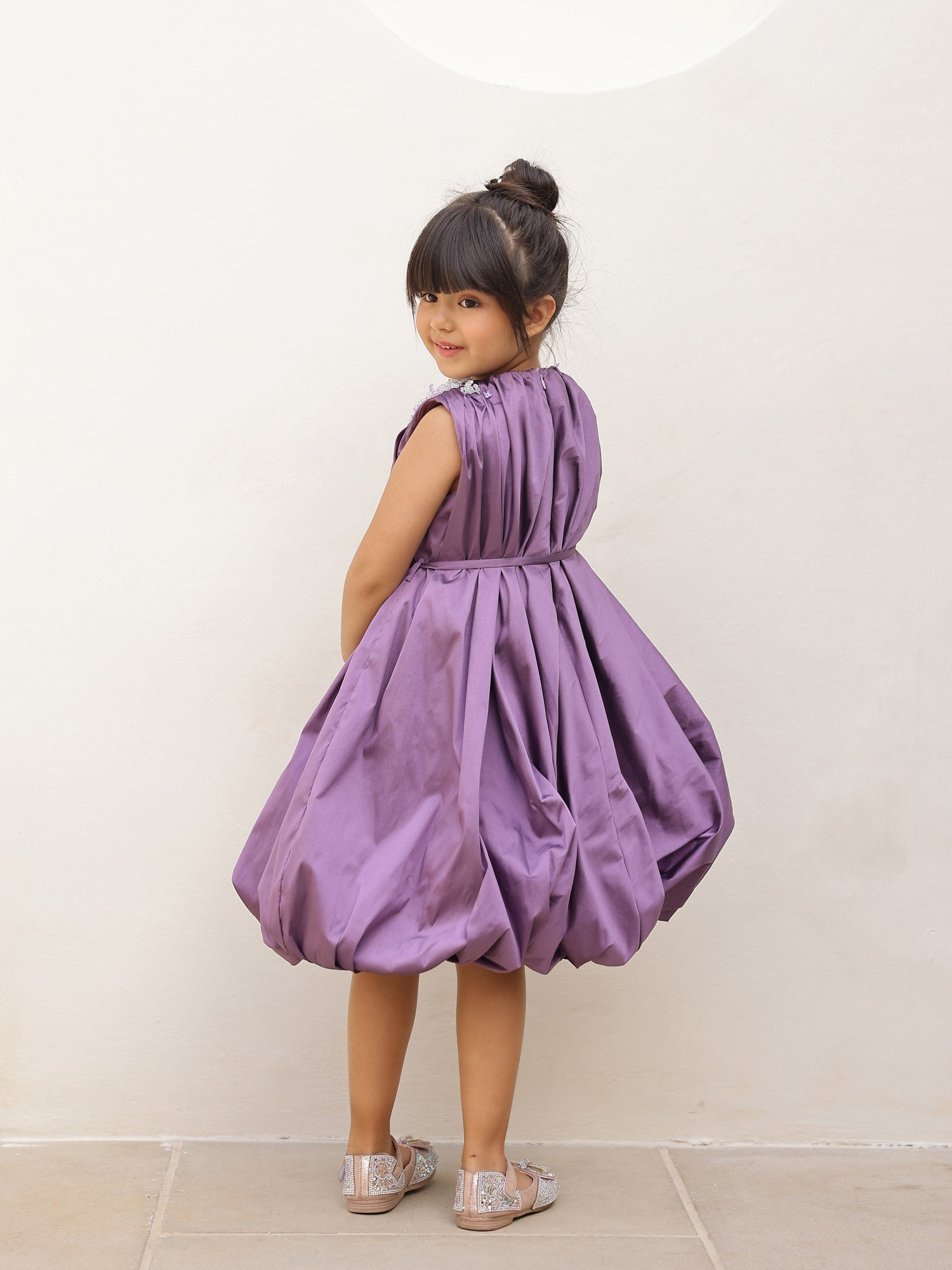 JANYAS CLOSET Violet Regal Bloom Party Dress