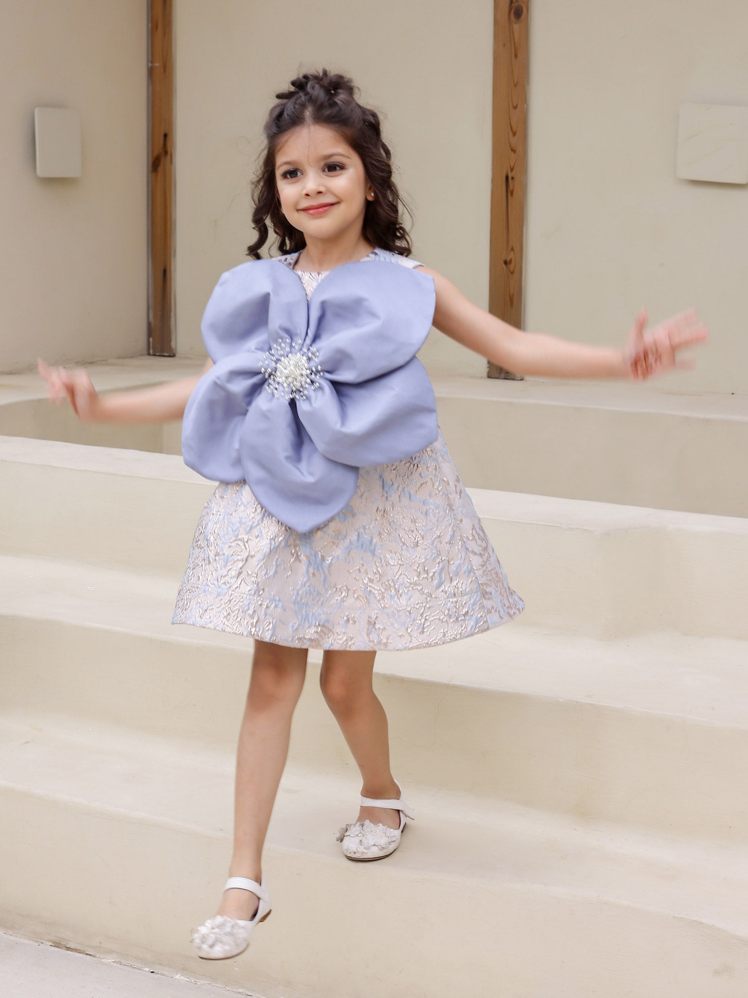 JANYAS CLOSET Belle's Grace Jacquard Flower Dress