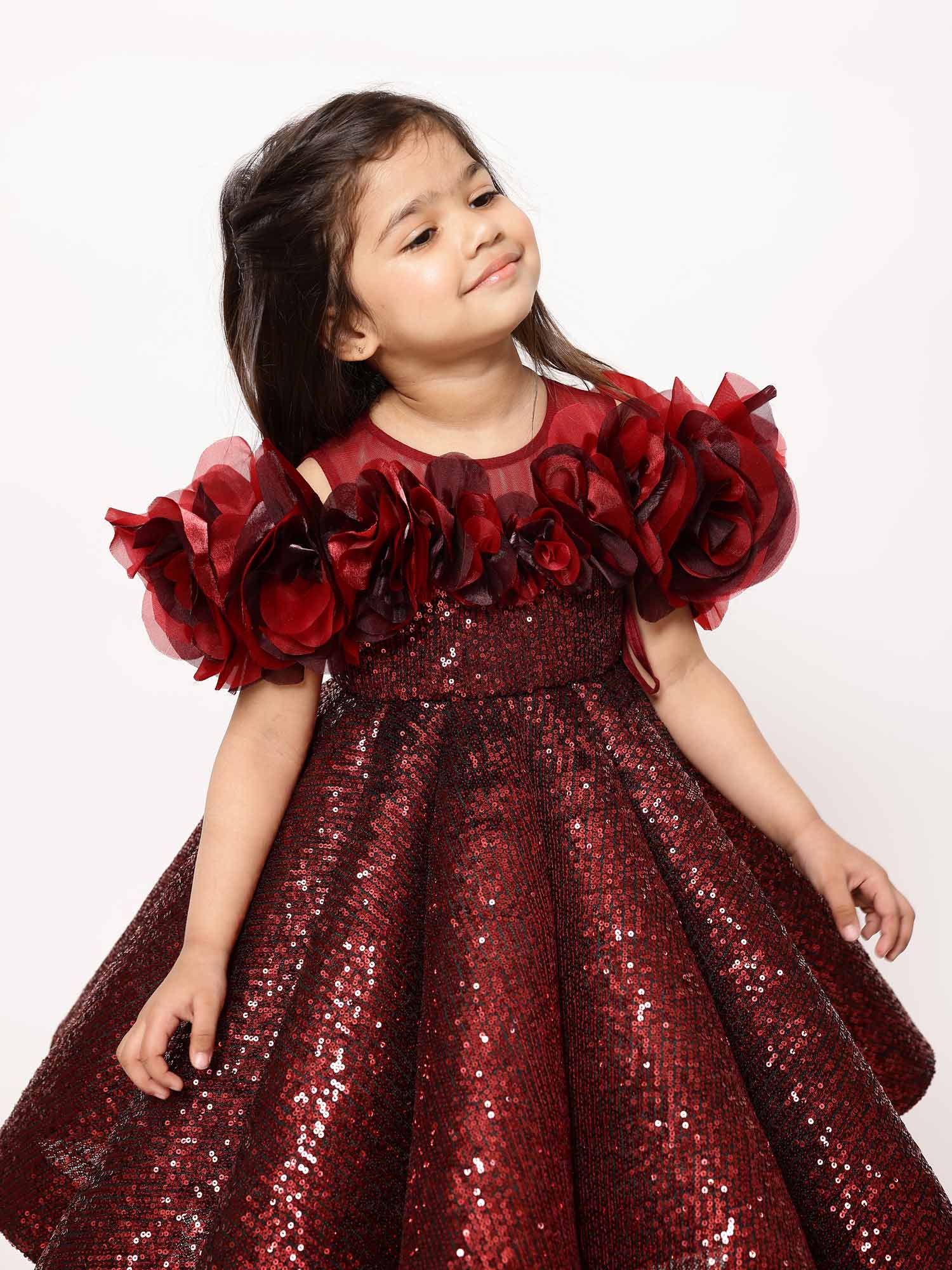 JANYAS CLOSET Sparkling Wine Sequin Princess Dress