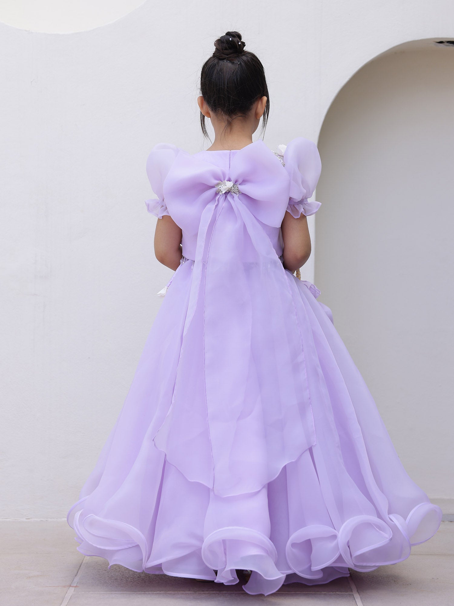 Lavender Embroidered Festive Lehenga Set