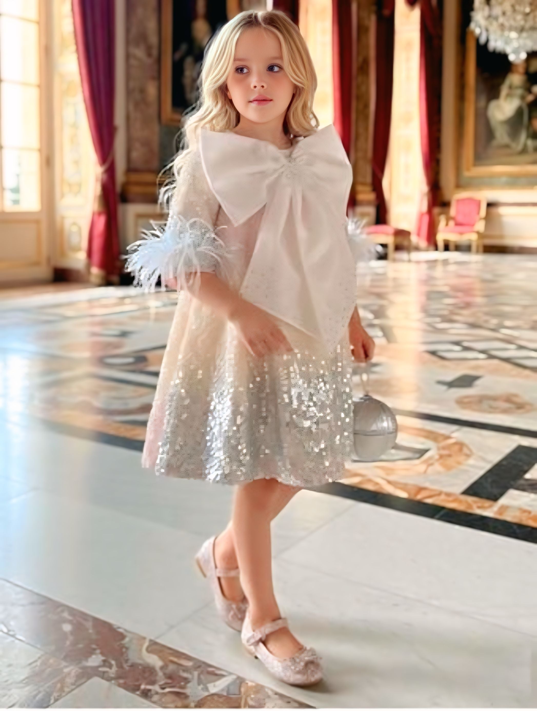 Janya's Closet: Victoria's Shaded Sequin Pink & White Dress