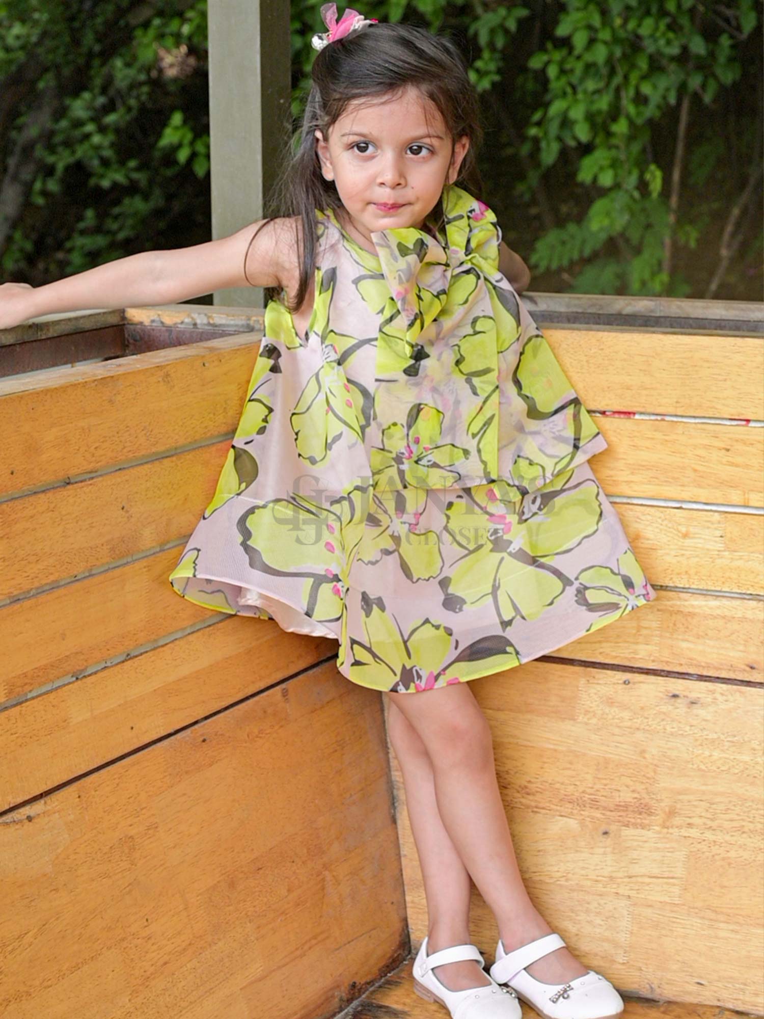 JANYAS CLOSET Printed Flower Girl Lulu Dress
