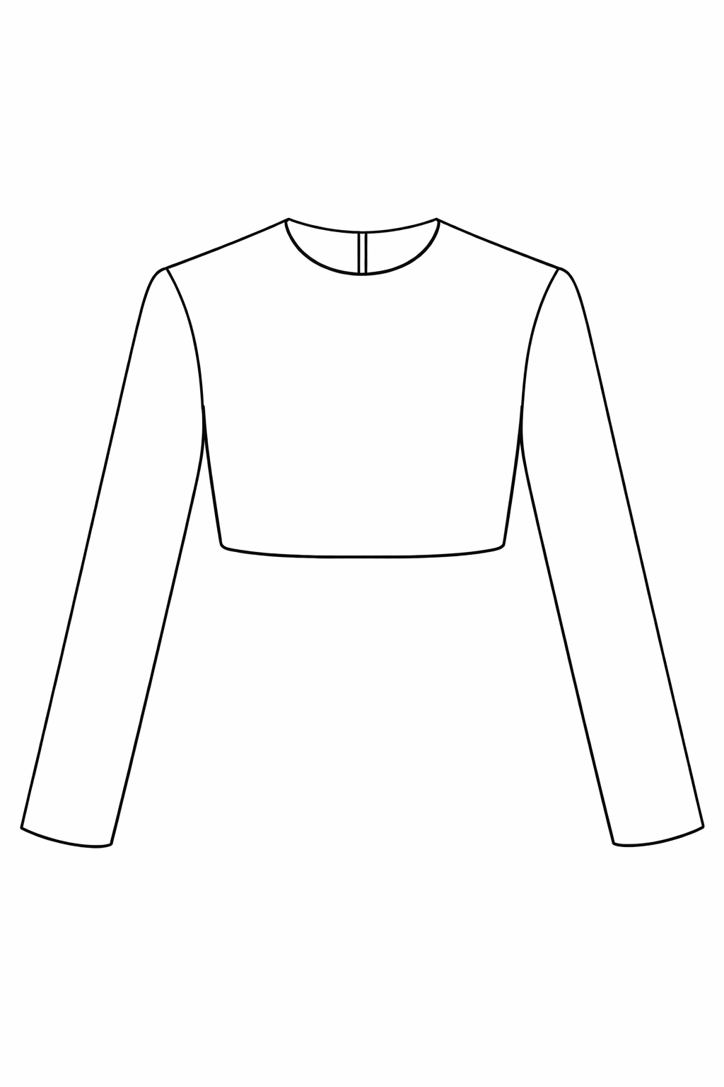 Matching Plain Silk Crop top With Full Sleeves